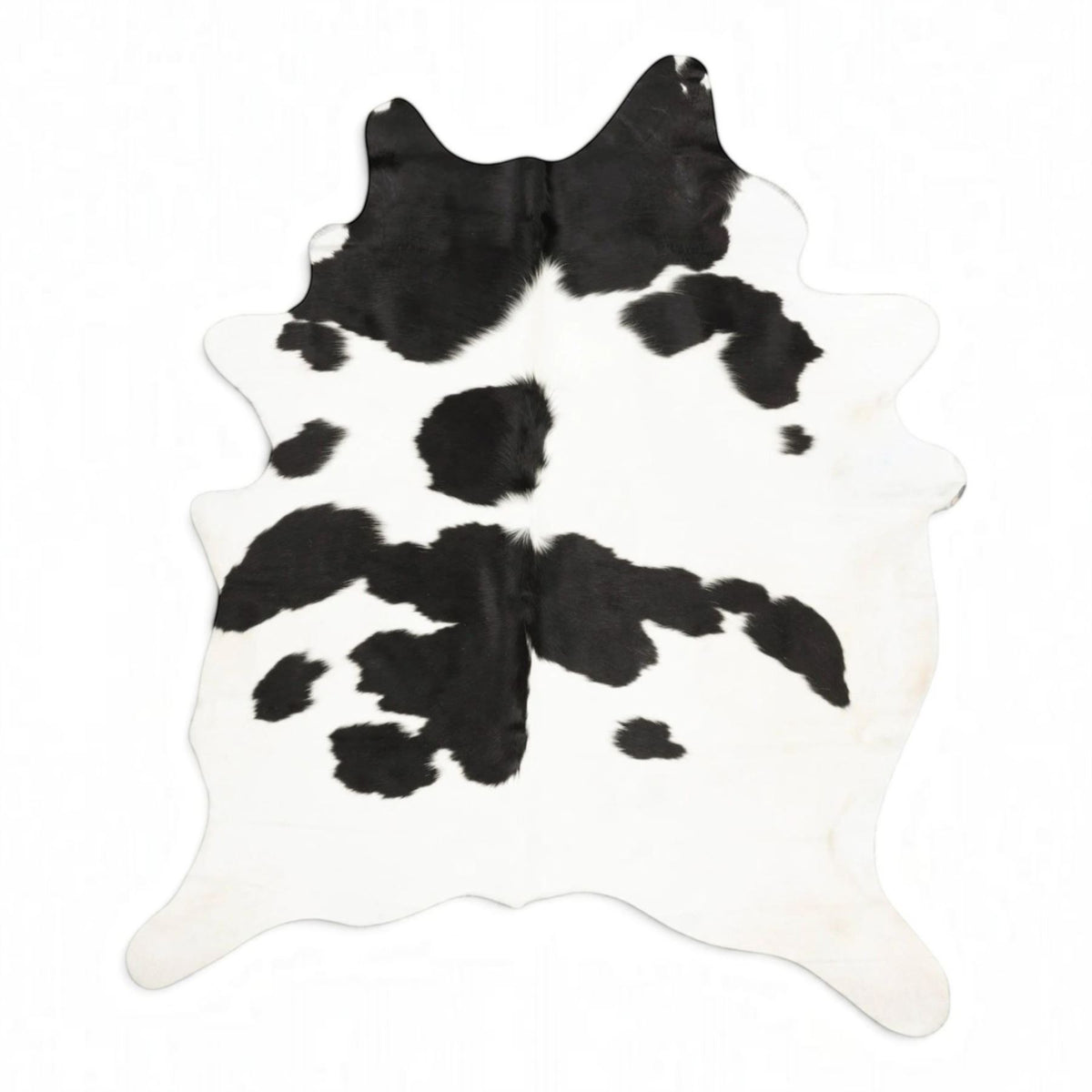 Natural Cow Leather Black White Cowhide Hairon Rug