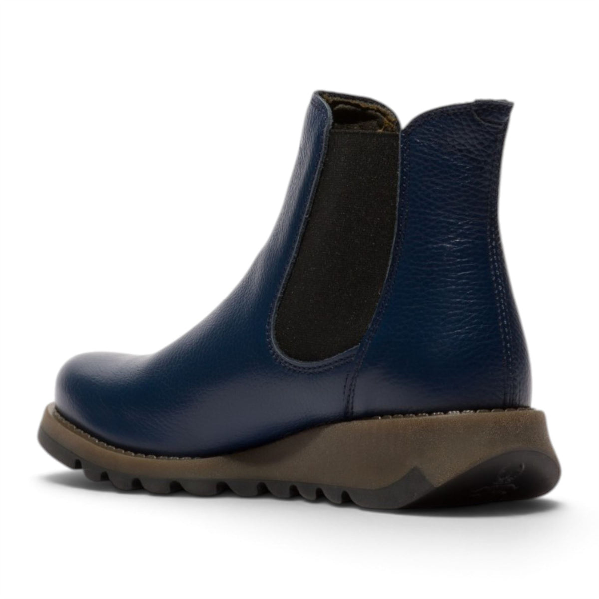 Fly London Womens Navy Chelsea Leather Ankle Boots - SALV195