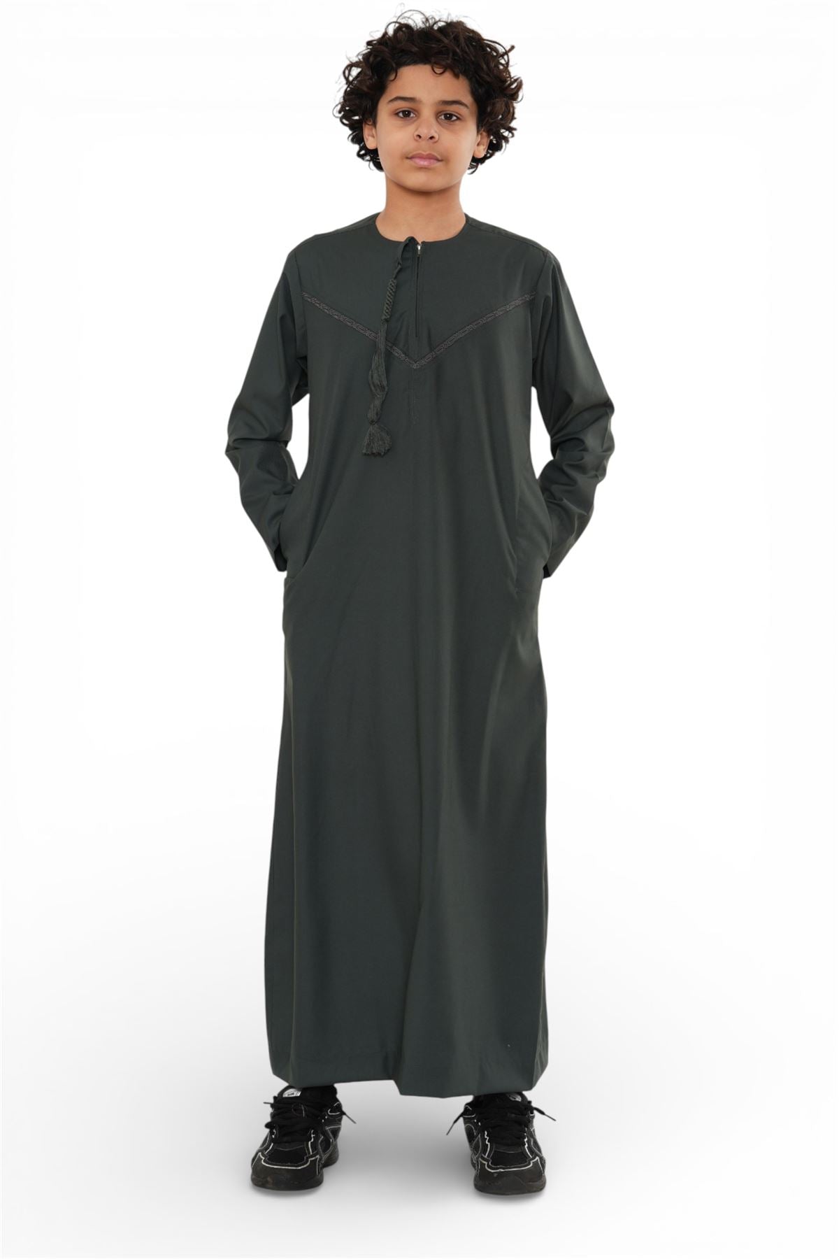 Kids Boys Ramadan Eid Moroccan Jubba Robe Djellaba Thobe - K-TT008