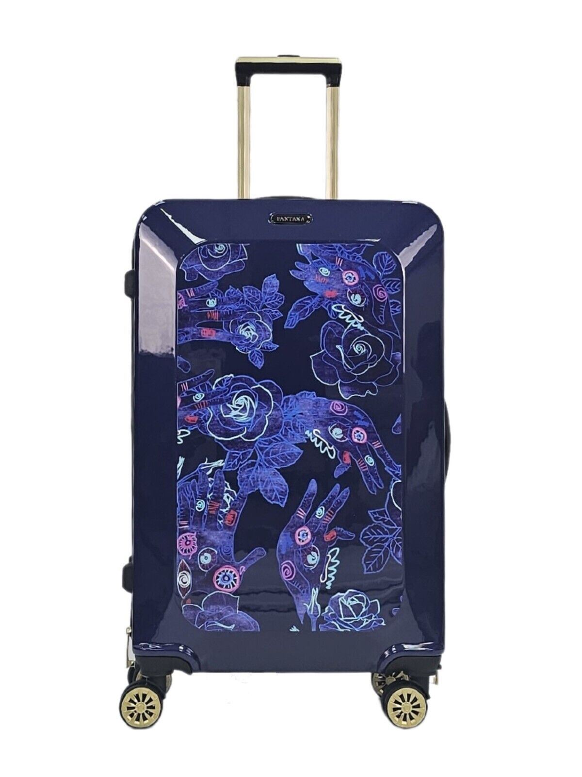 Hard Shell Flower Print Suitcase Luggage Set