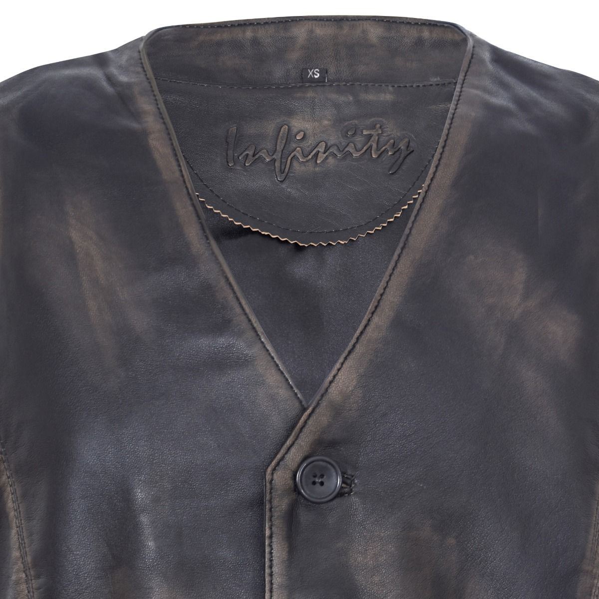 Mens Classic Leather Waistcoat-Grantham