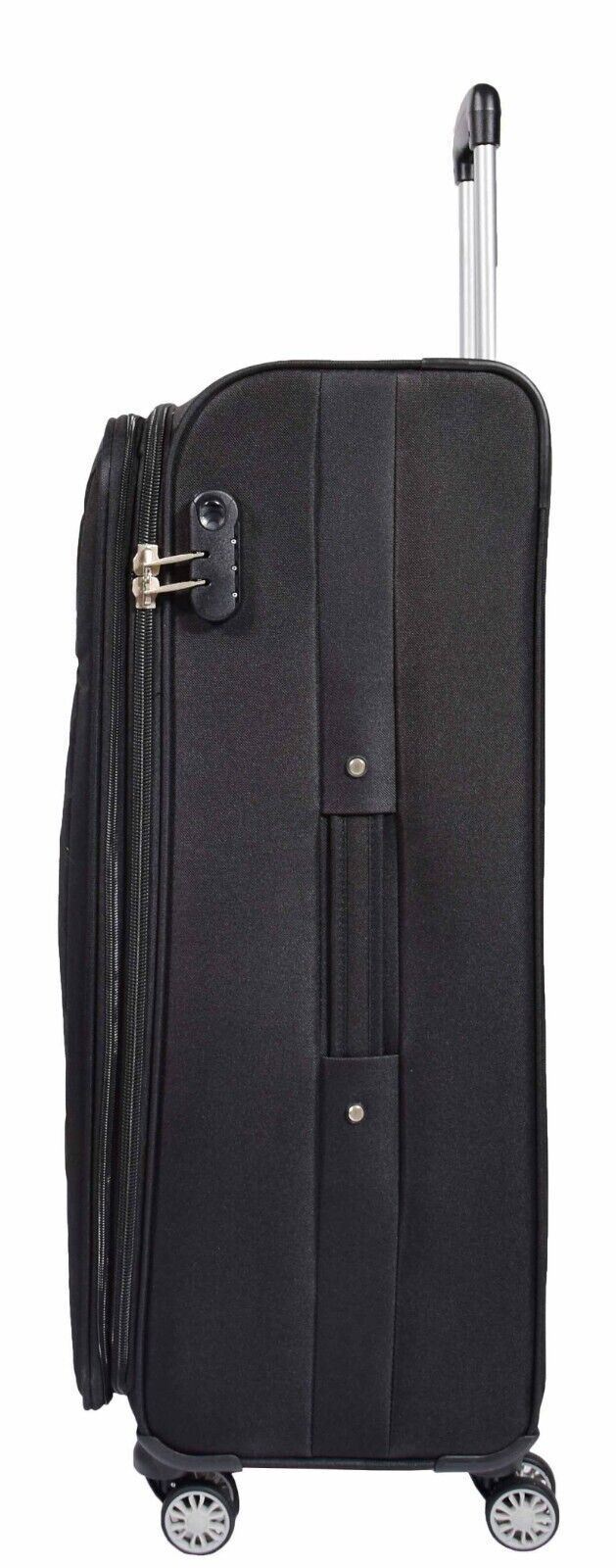 Carrollton Large Soft Shell Suitcase in Black