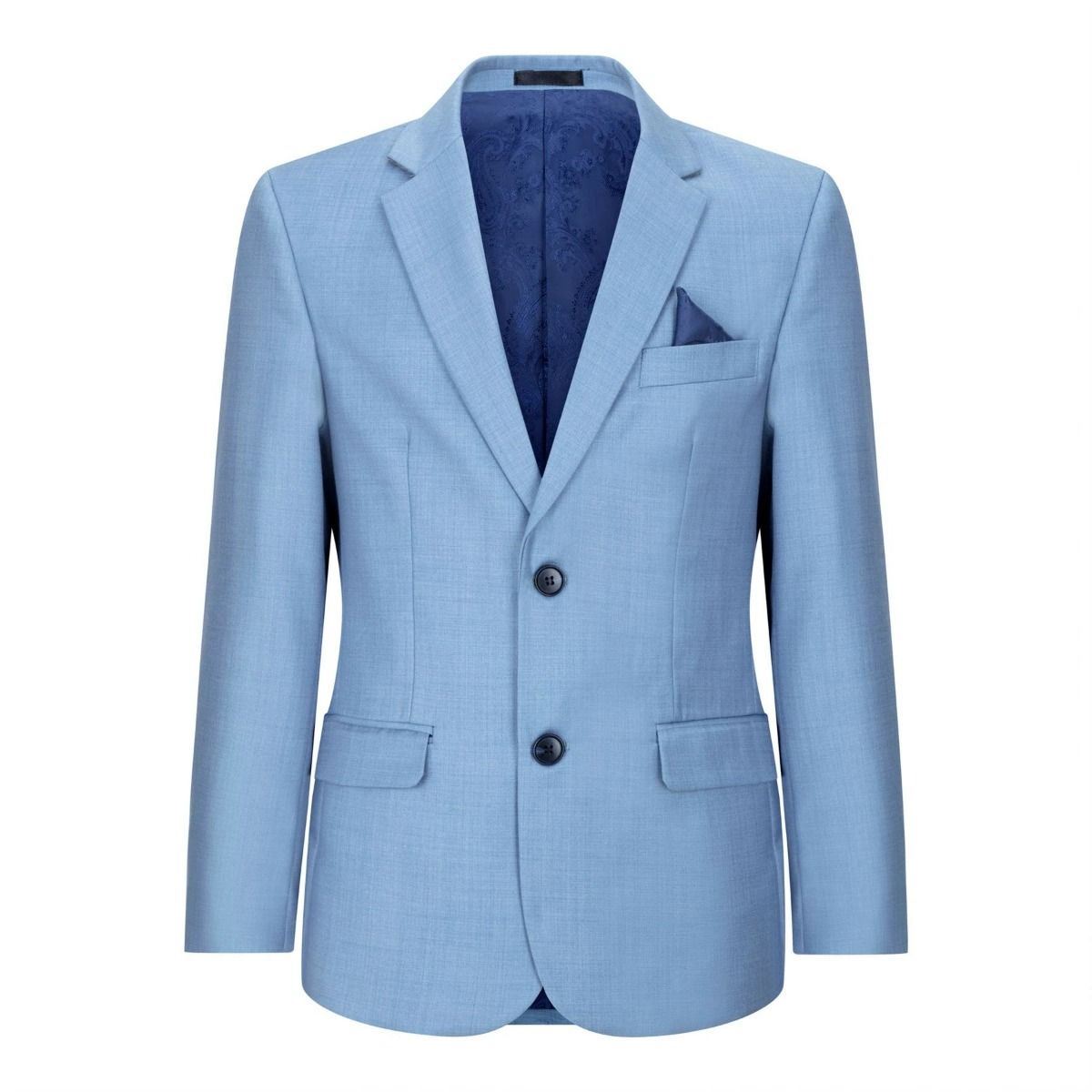 Boys 3 Piece Light Blue Classic Retro Suit