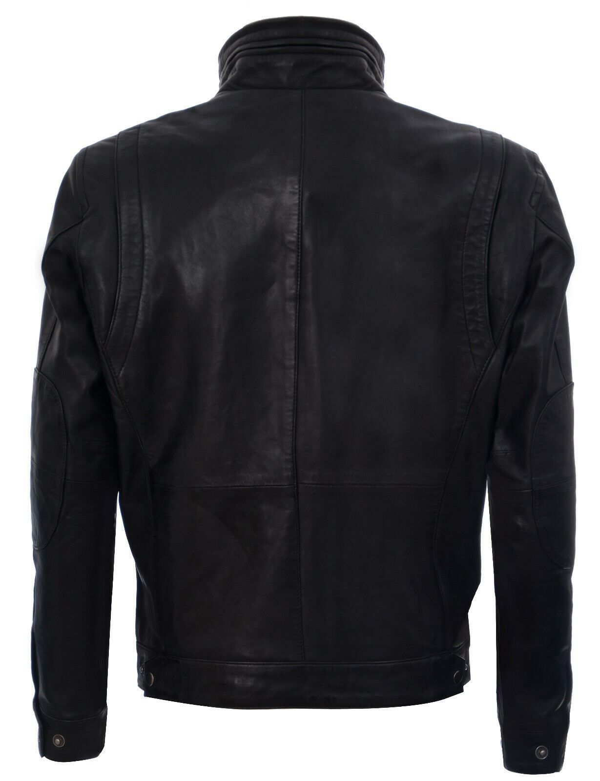 Mens Classic Leather Biker Jacket-Stevenage