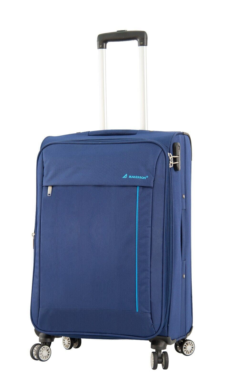 Carrollton Large Soft Shell Suitcase in Blue