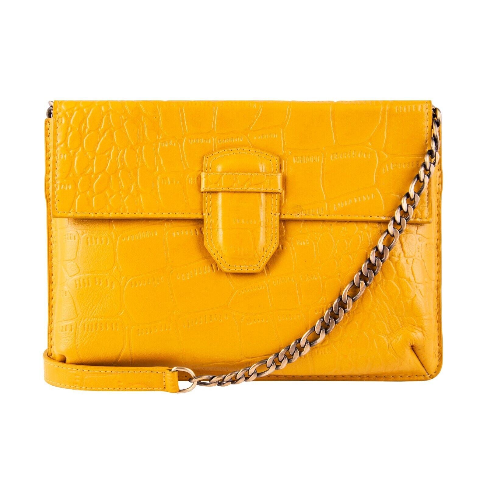 Womens Leather Clutch Cross Body Shoulder Printed Cowhide Bag