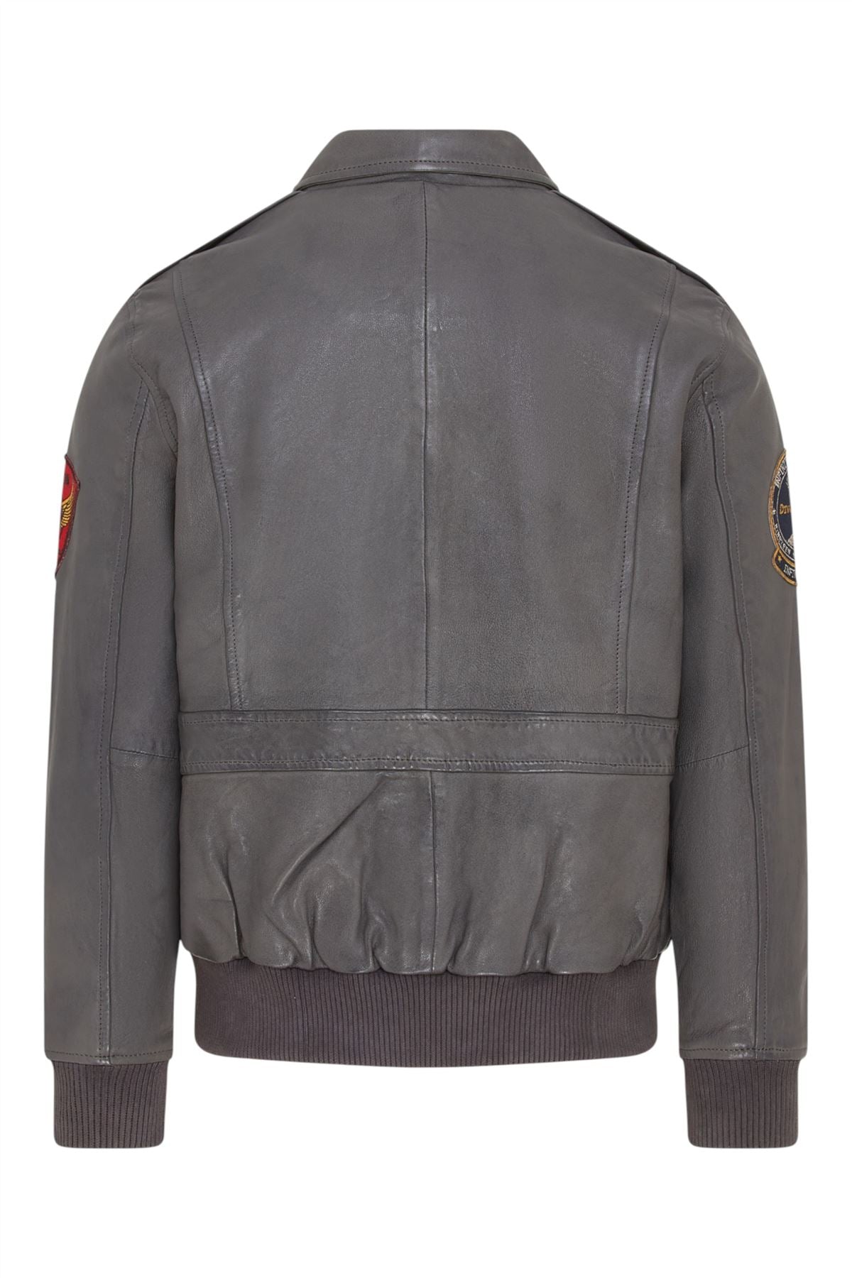 Men’s Leather Bomber G-1 Aviator Collar Jacket - Maverick