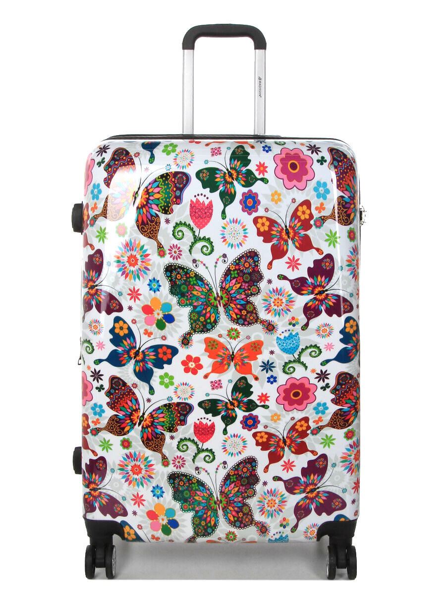 Hard Shell Printed Dual 4 Wheel Luggage Suitcase