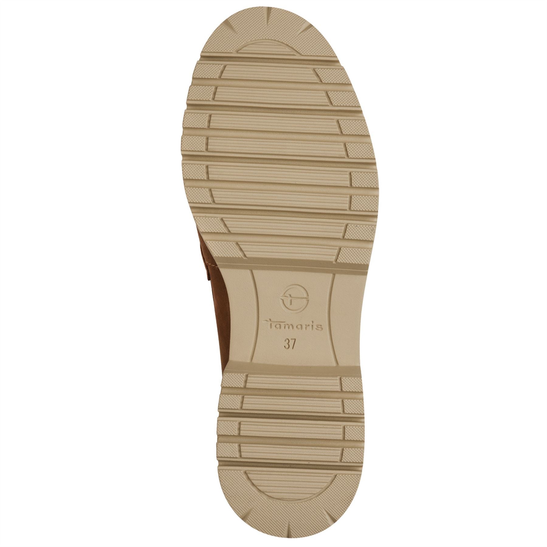 Tamaris Womens Cognac Tan Brown Leather Loafers Slip-On Platform Shoes