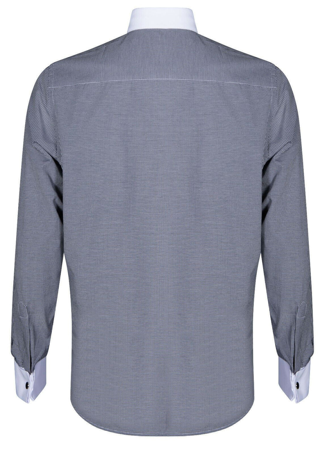 Mens Club Collar Black Shirt 1920s Peaky Blinders With Bar Poplin Pin Smart