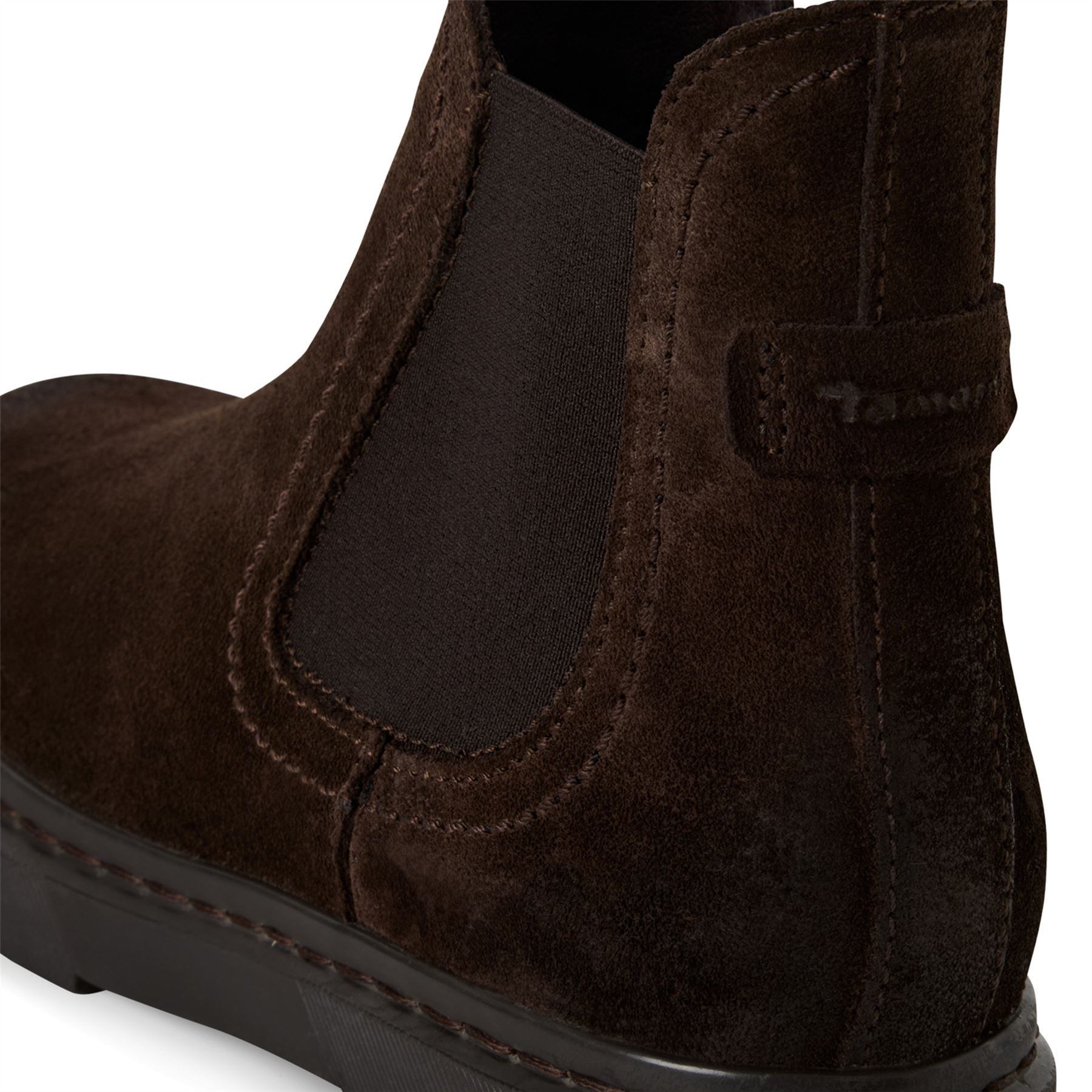 Tamaris Womens Mocca Brown Suede Leather Classic Chelsea Ankle Boots