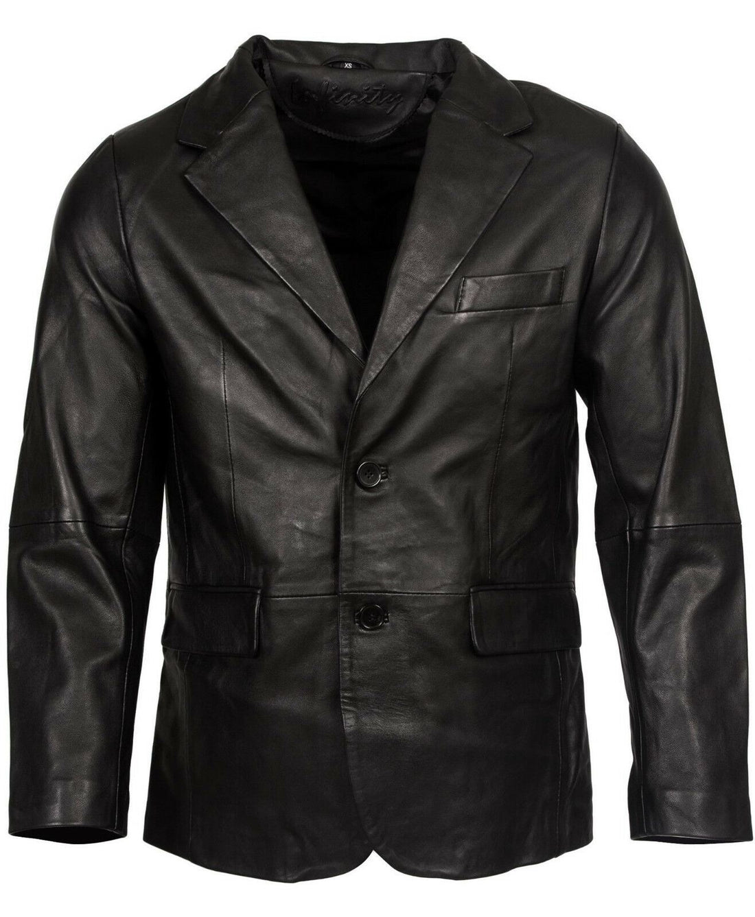 Mens Leather 2 Button Blazer Jacket-Dunwich - Upperclass Fashions 