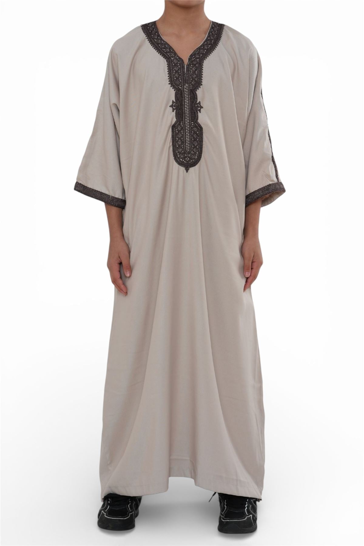 Kids Boys Moroccan Thobe Robe Djellaba Gandoura Eid Jubba- K-HM66
