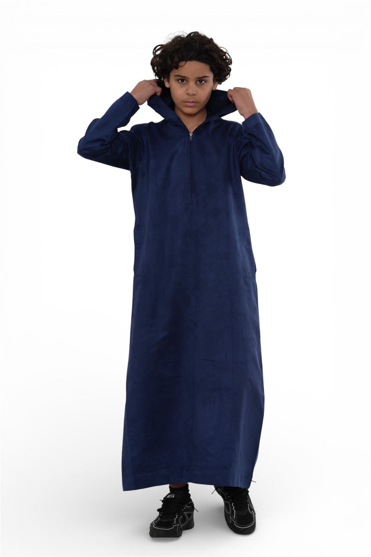 Kids Boys Hooded Eid Moroccan Jubba Robe Ramadan Eid Thobe - K-HM12