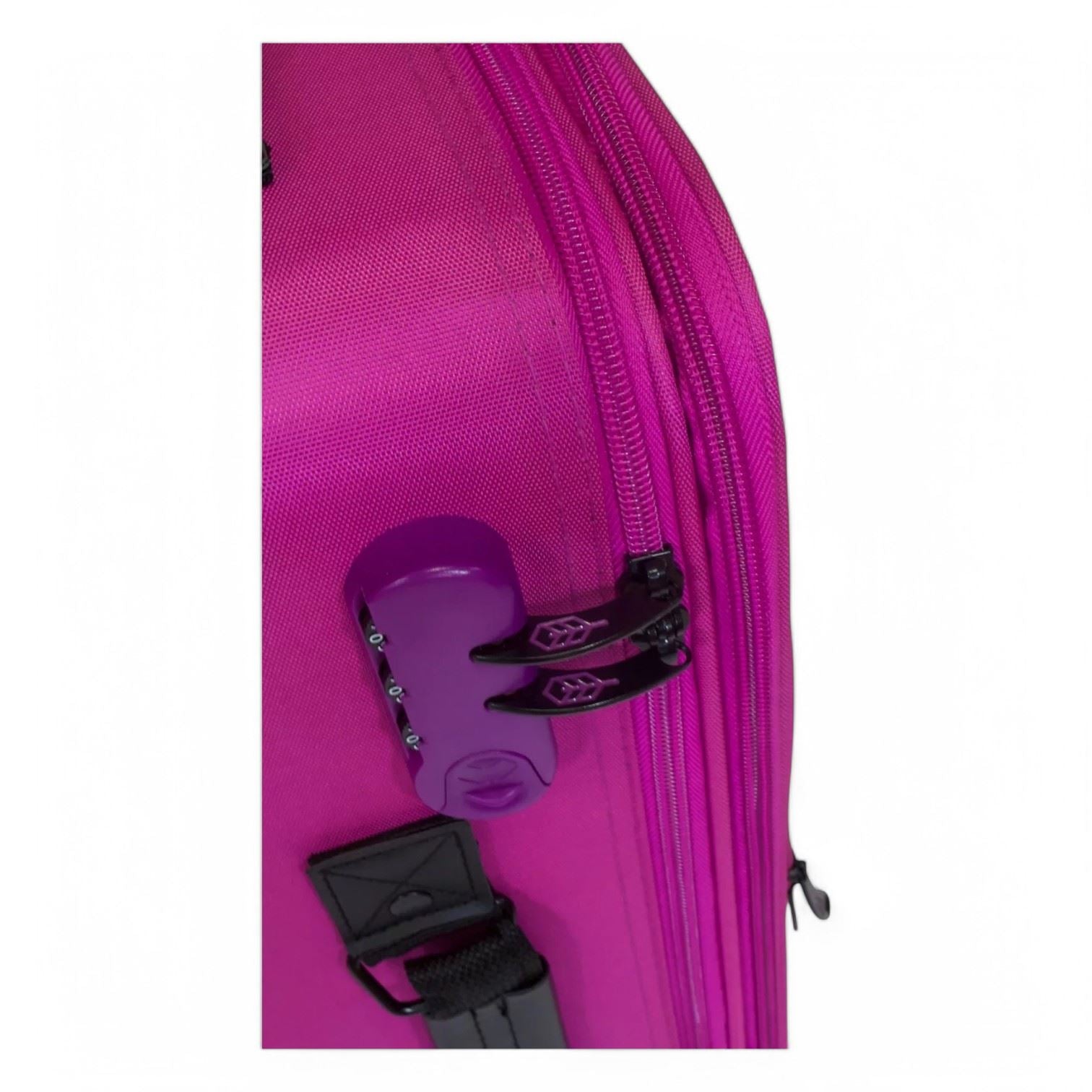 Handa Set of 3 Soft Shell Suitcase in Pink