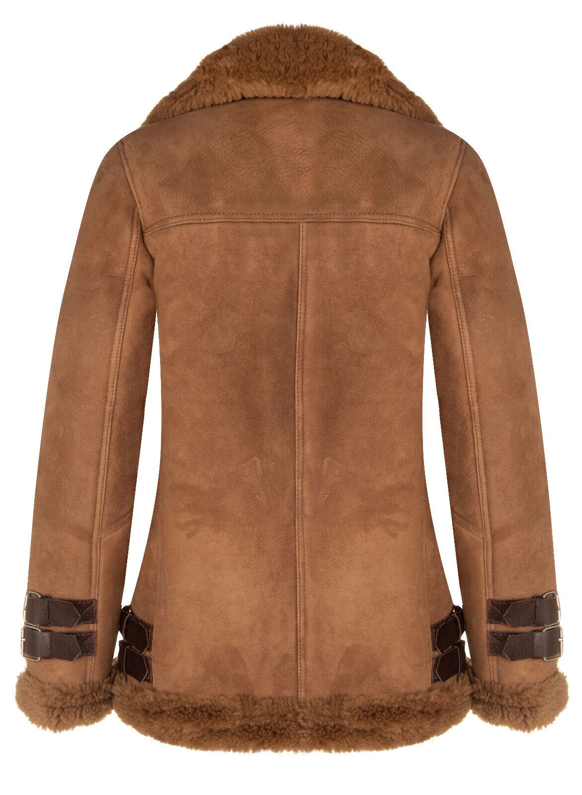 Womens Suede Sheepskin Biker Jacket-Ramsgate