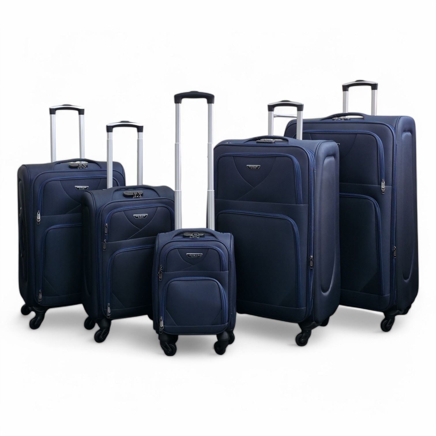 Nagoya Set of 5 Soft Shell Suitcase in Navy