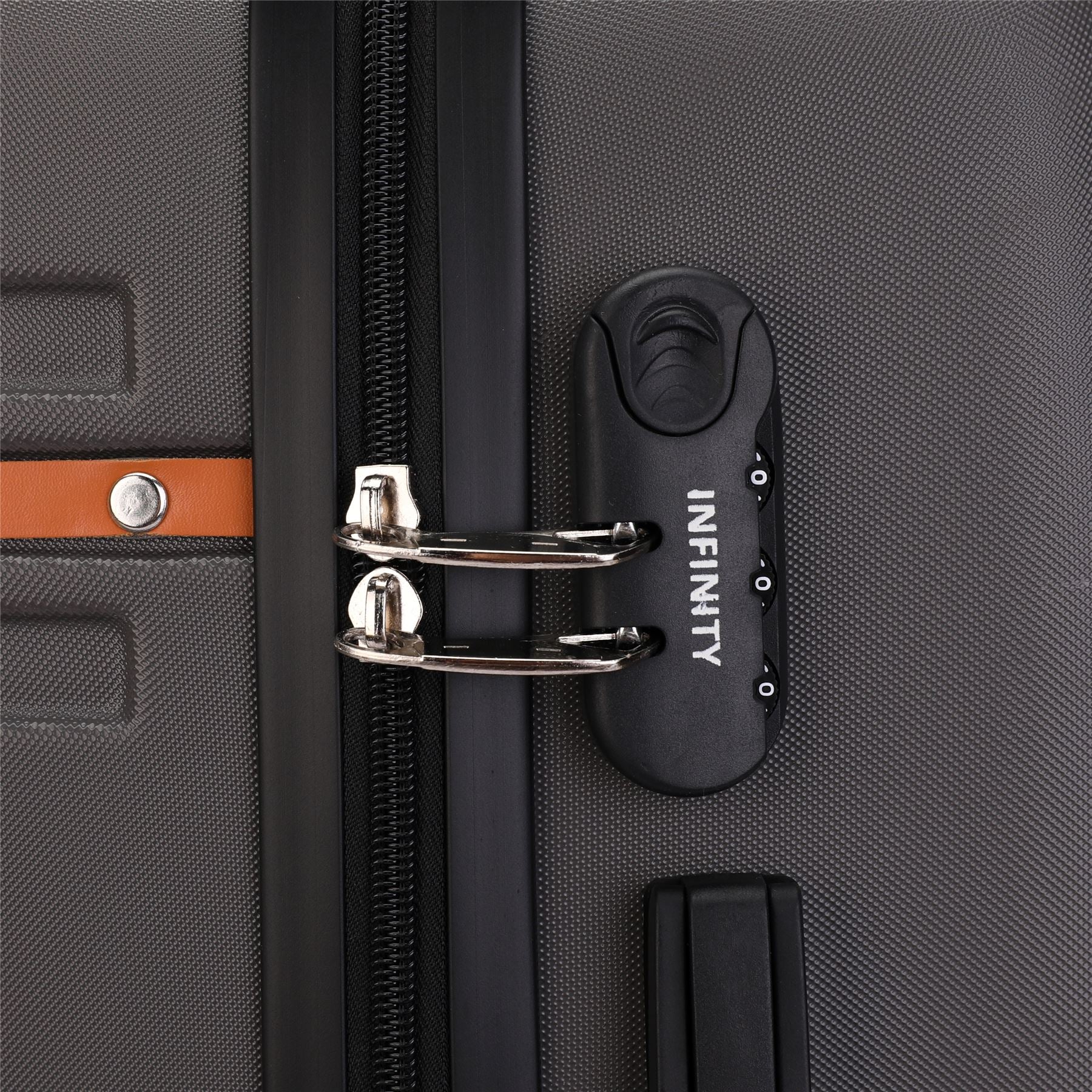 Calgary Set of 3 Hard Shell Suitcase in Charcoal Black