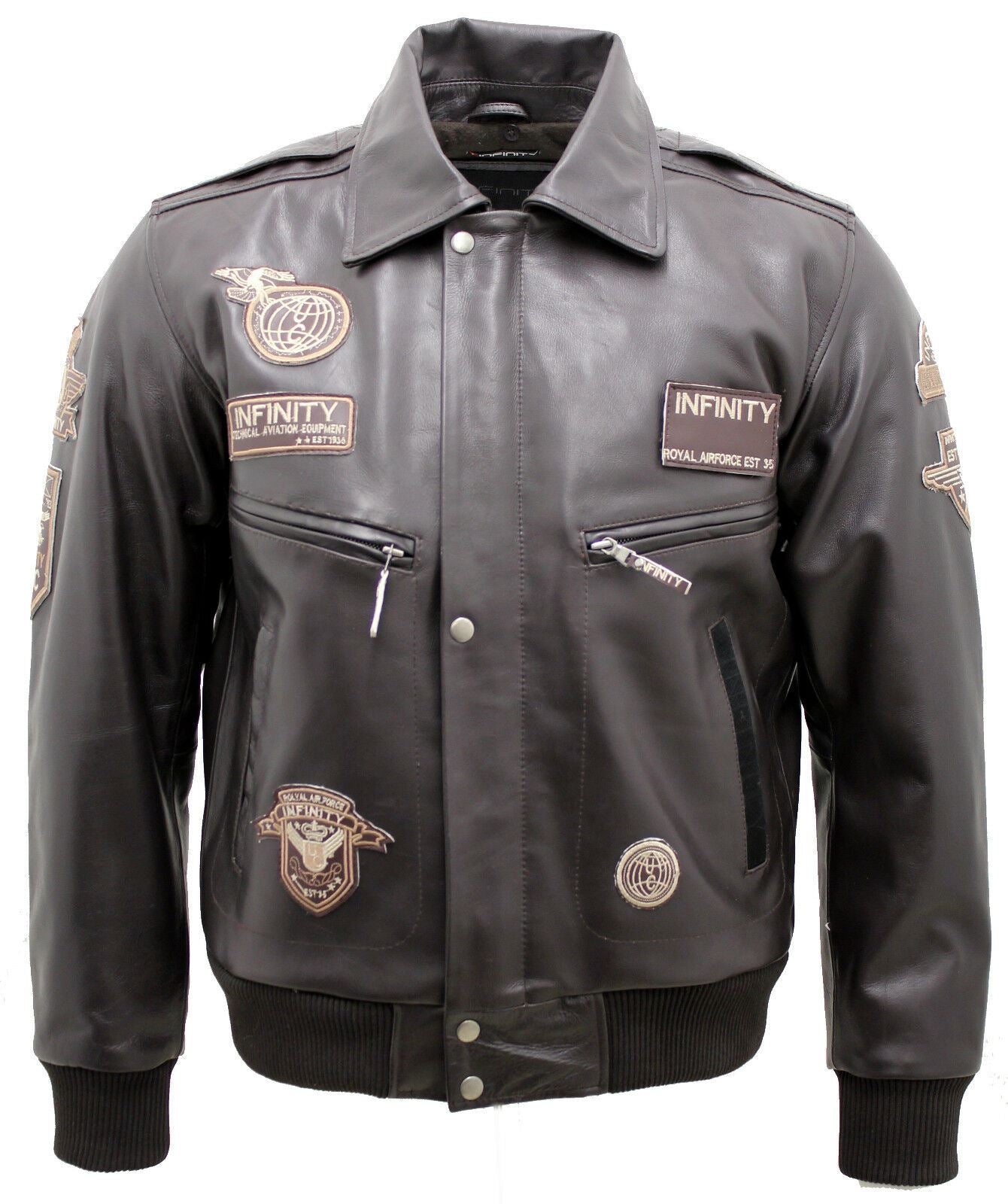Mens US Badged Air Force Bomber Jacket-Clare