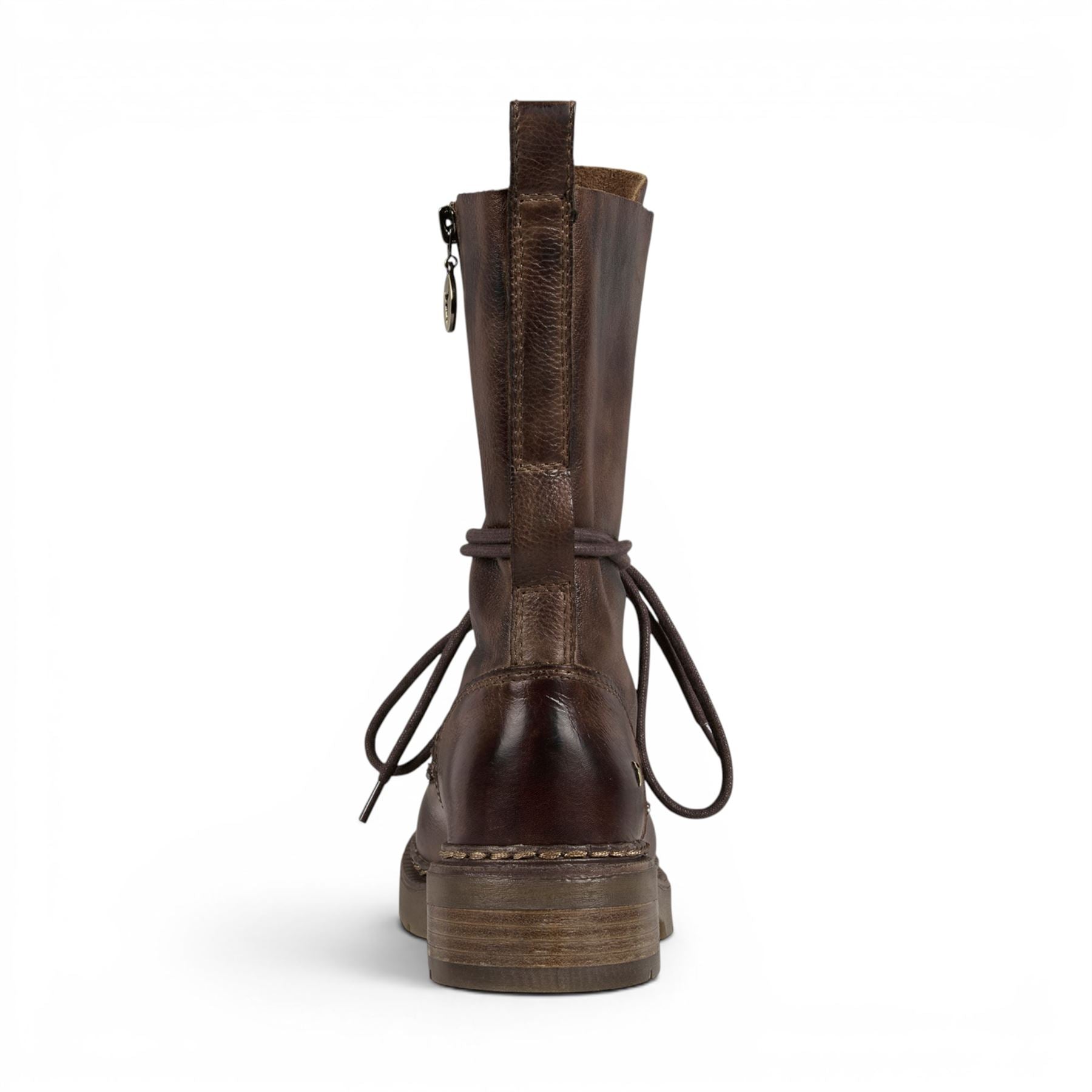 Windsorsmith Women’s Brown Leather Lace-Up Combat Boots - Intermission
