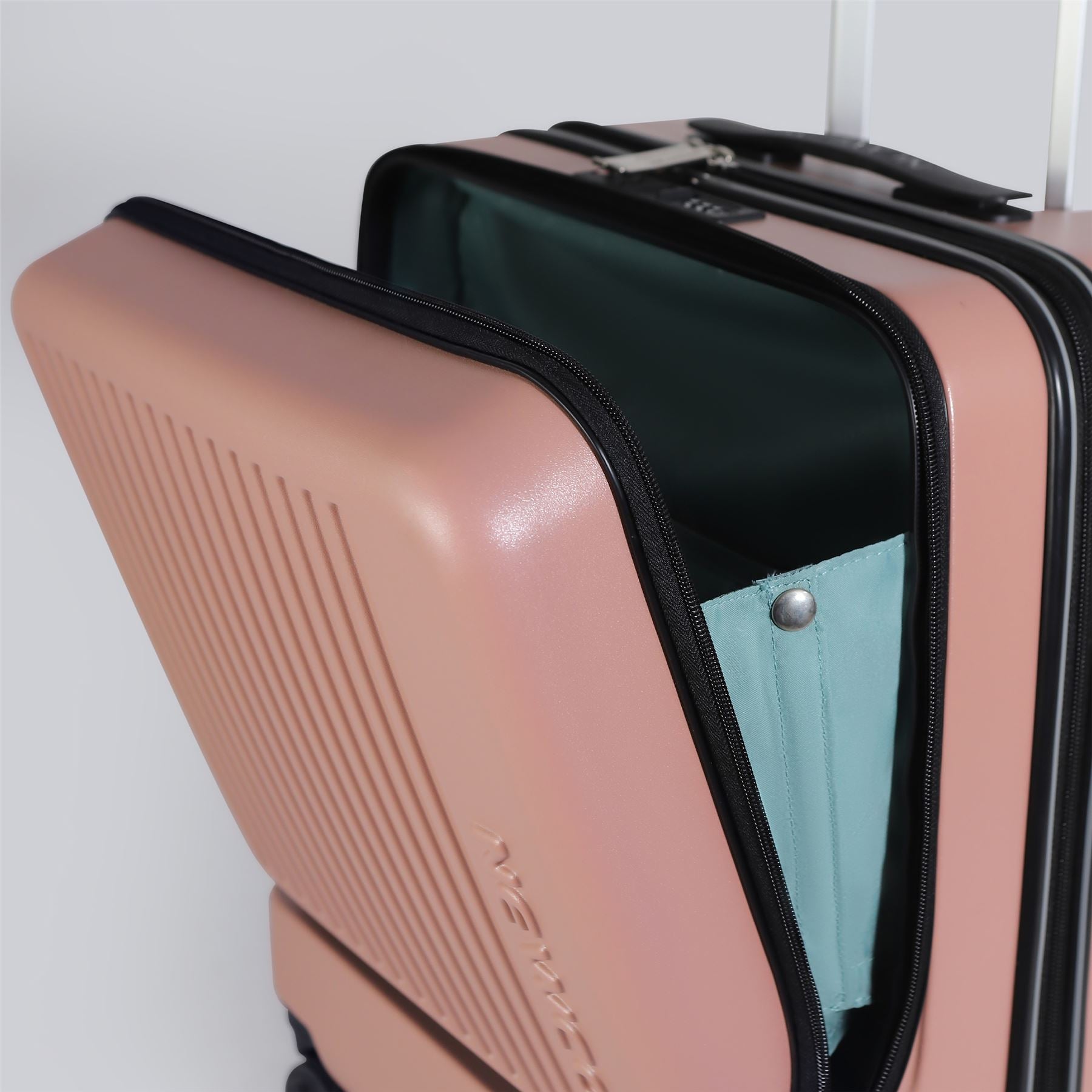 Durable EasyJet Ryanair 39 x 26 x 51.5 cm Pink Front Open Cabin Luggage Travel Suitcase