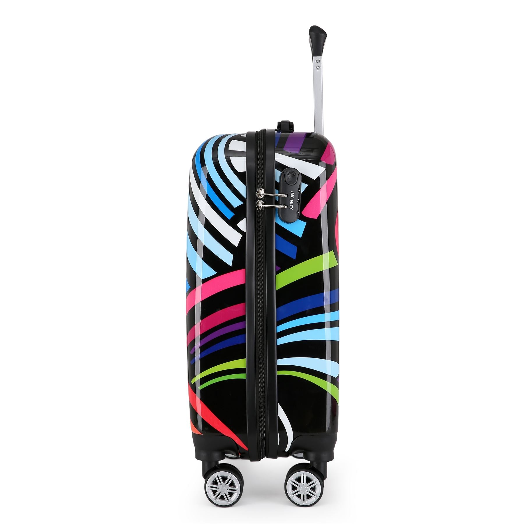 Hard Shell Printed Cabin Suitcase 35 x 23.5 x 56 cm Luggage Suitable for Easyjet, Ryanair, Wizzair