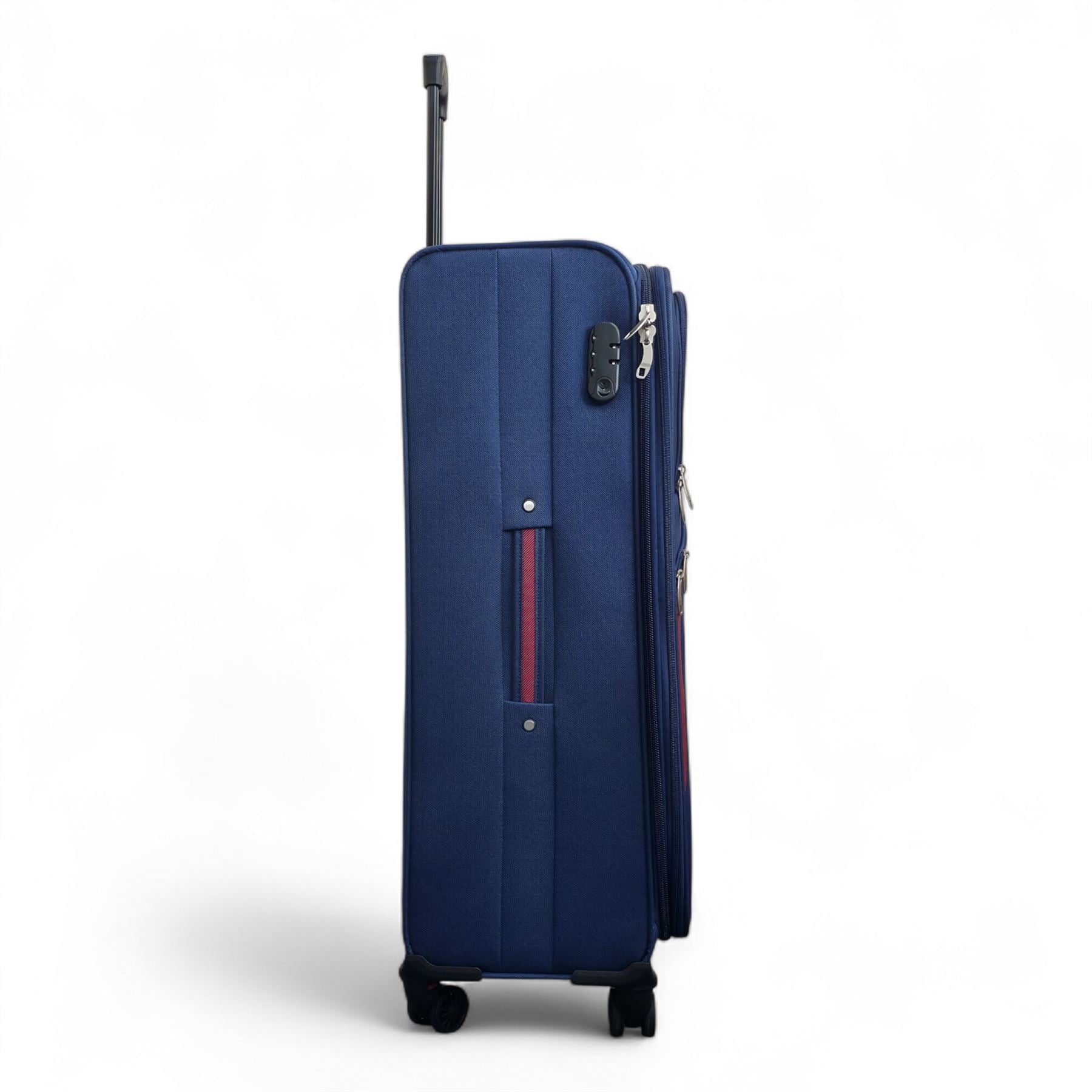 Gosford Large Soft Shell Suitcase in Navy Blue
