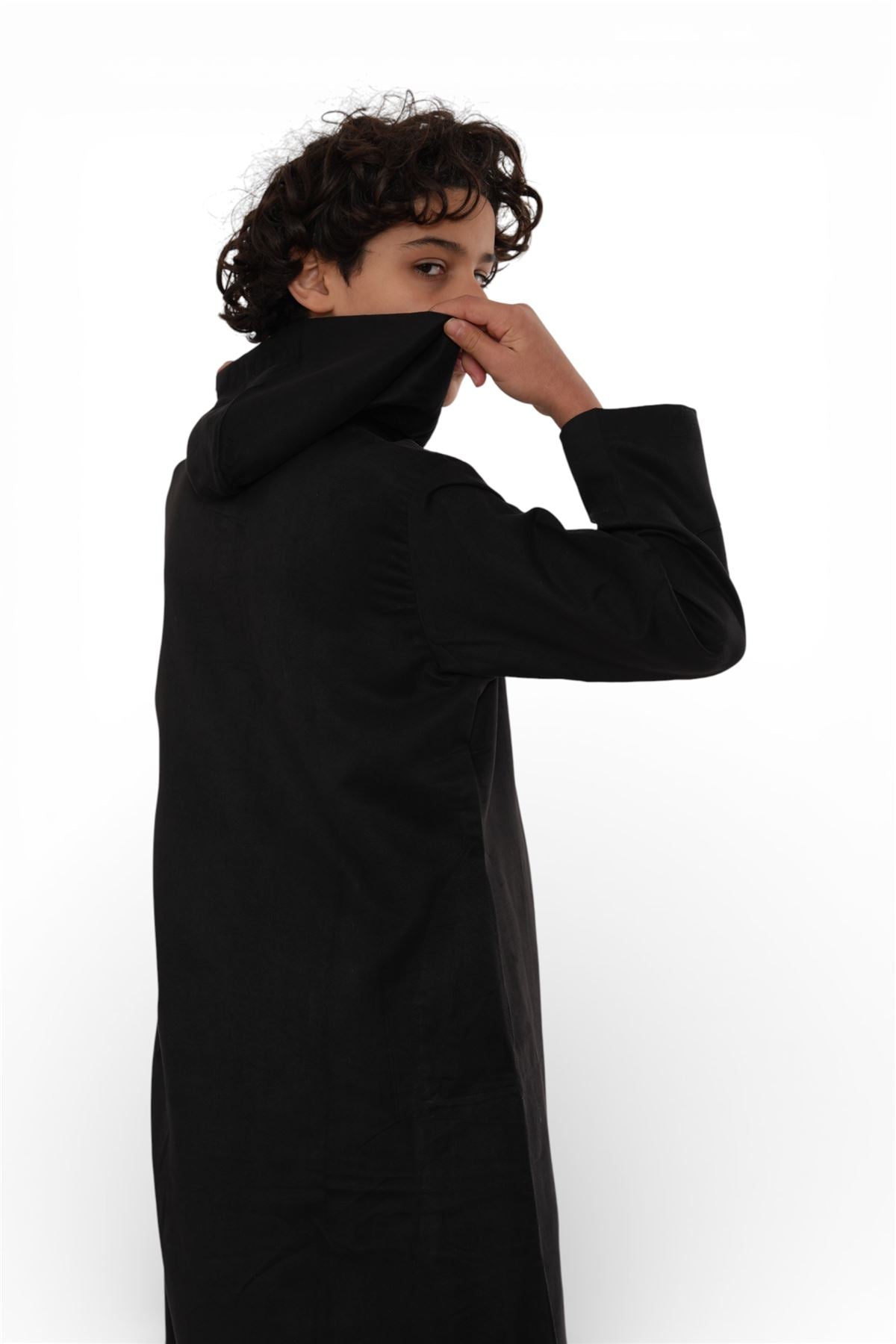 Kids Boys Hooded Eid Moroccan Jubba Robe Ramadan Eid Thobe - K-HM12