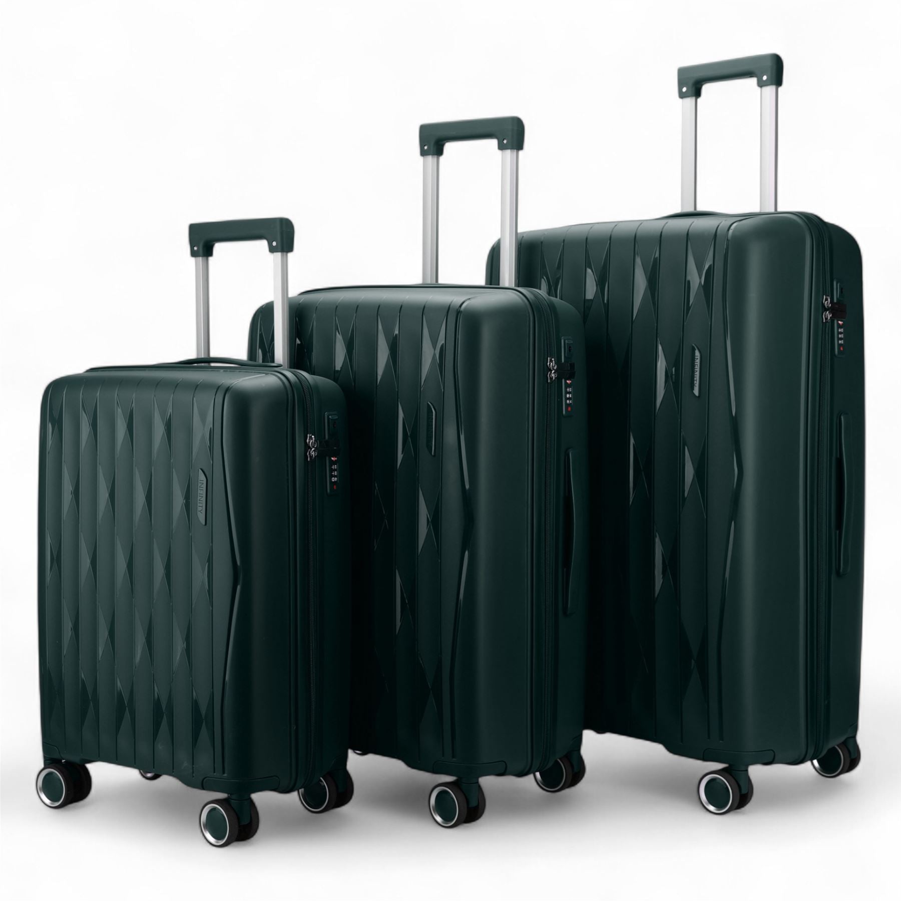 Burnaby Set of 3 Hard Shell Suitcase in Green