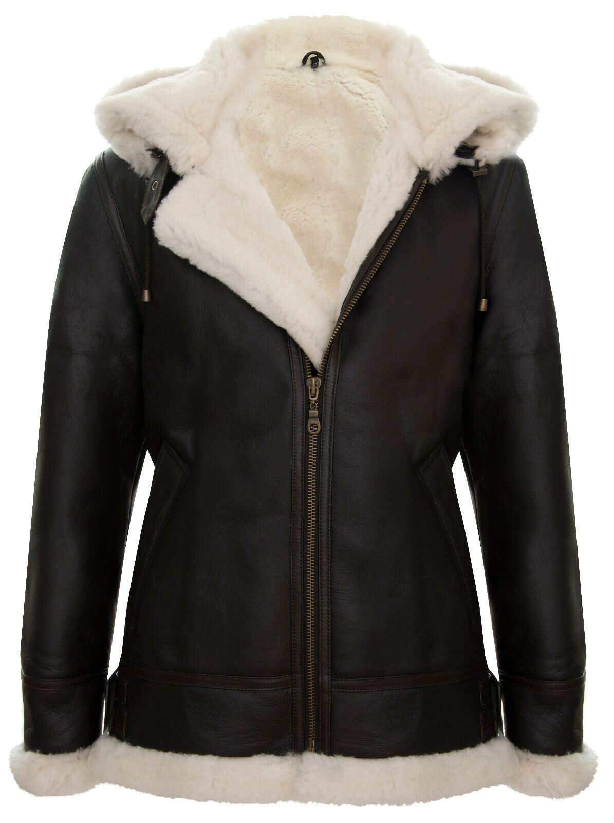 Mens B3 Hooded Sheepskin Flying Jacket-Harwich
