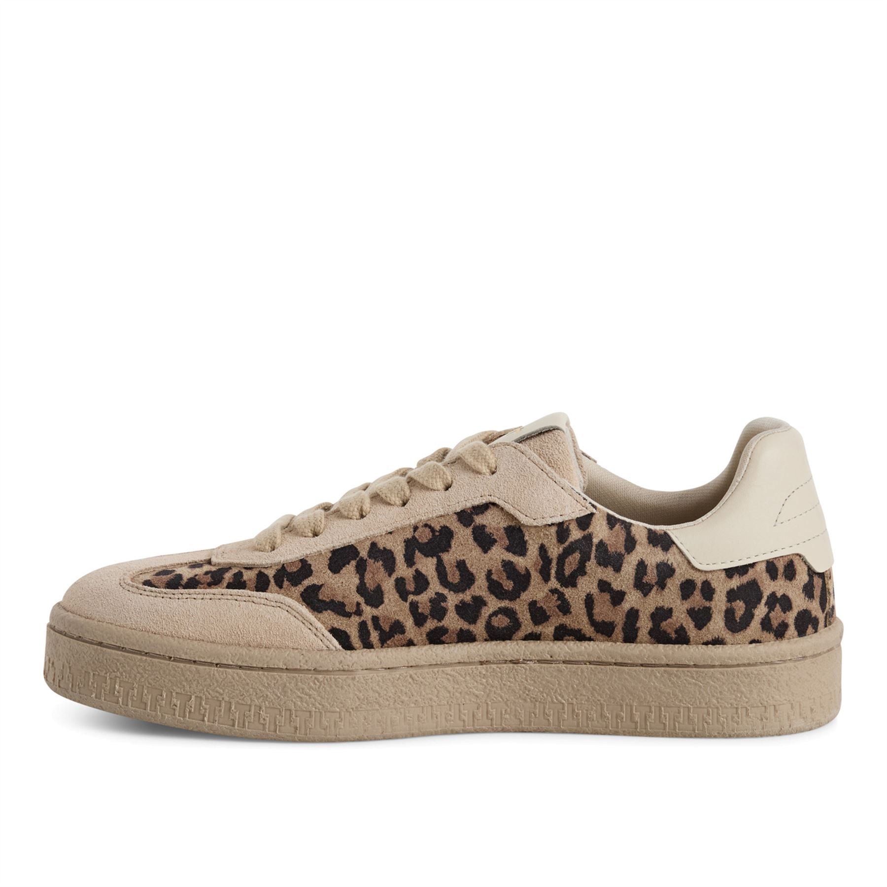 Tamaris Womens Leapord Brown Suede Leather Fashion Lace Up Sneakers