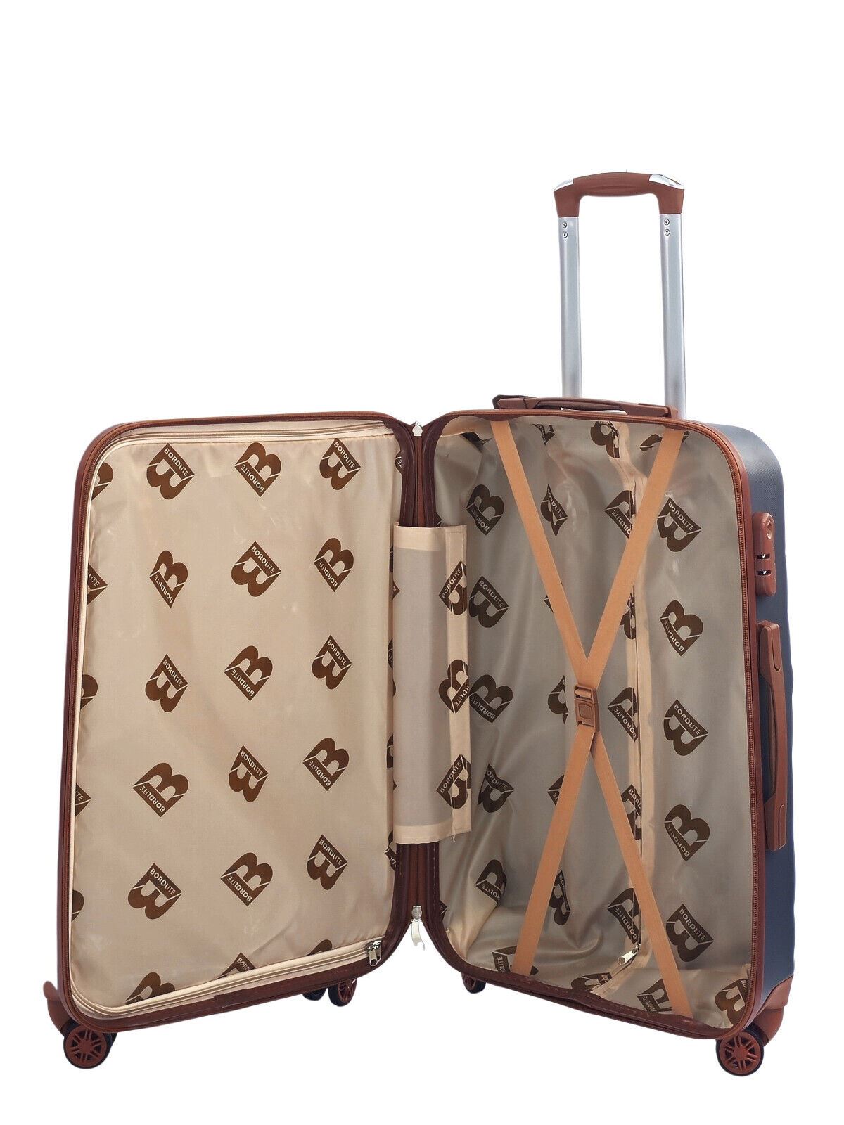 Grey Hard Shell Cabin Suitcase 50 x 31 x 25 cm Luggage Suitable for Easyjet, Ryanair