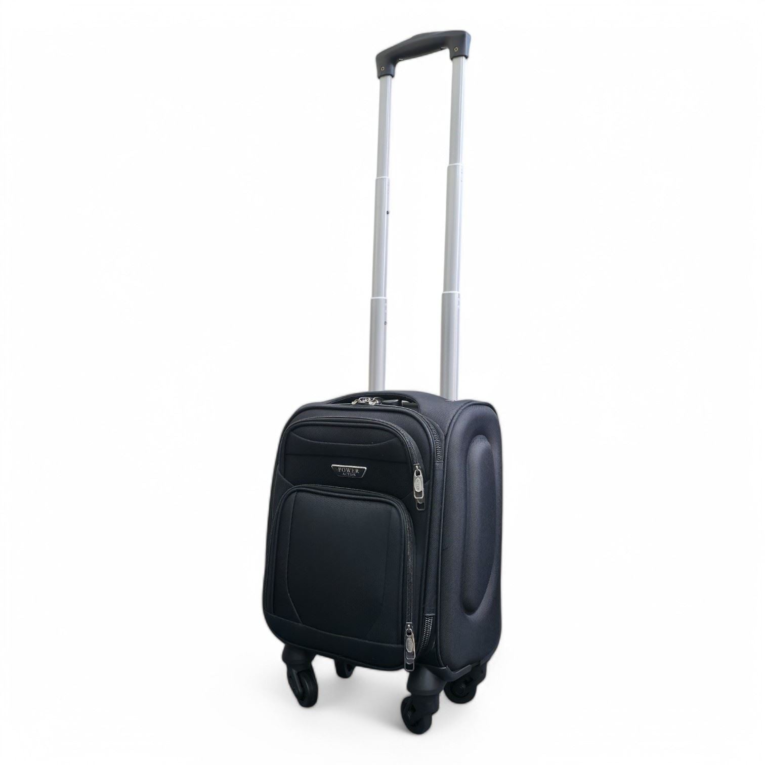 Nagoya Unserseat Soft Shell Suitcase in Black