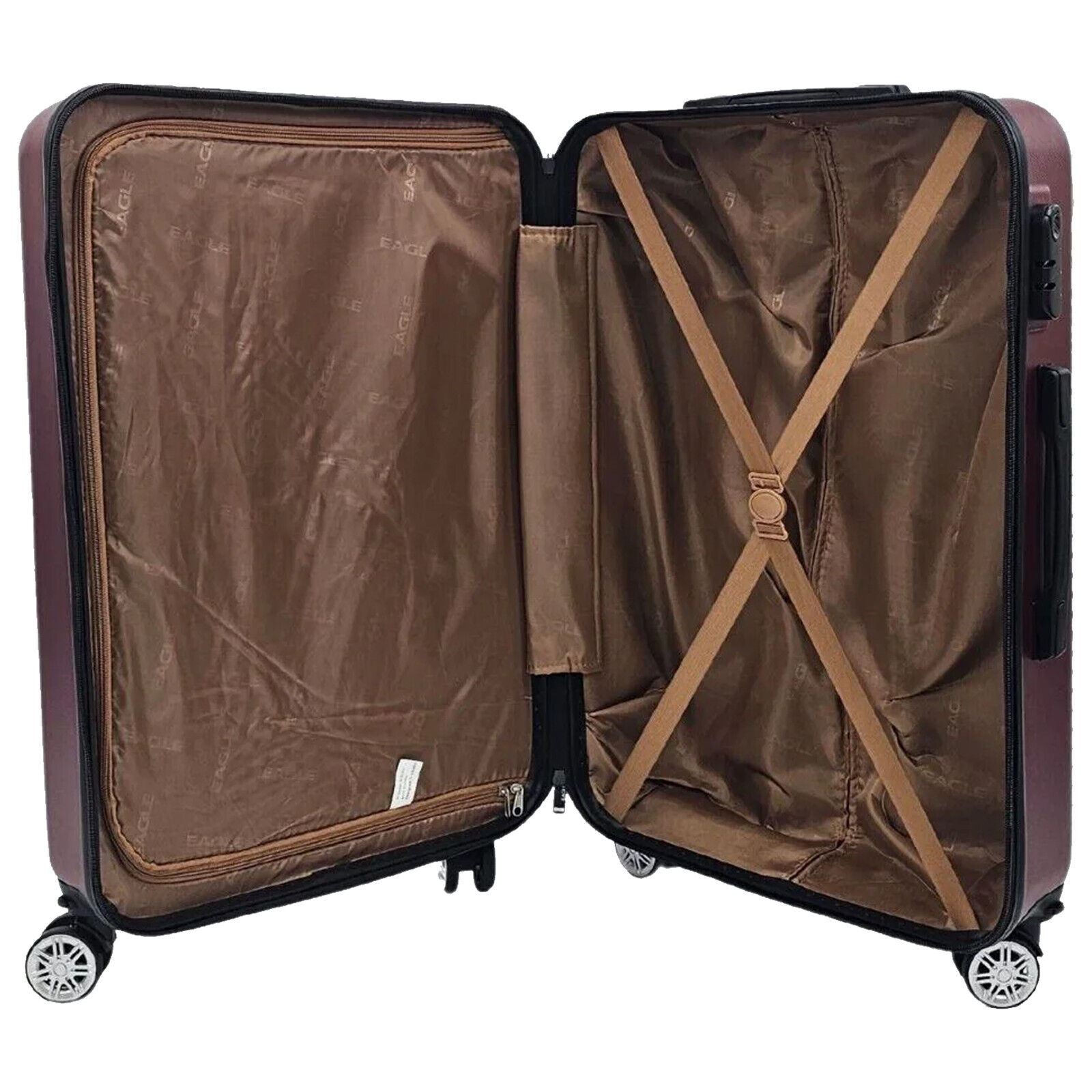 Brookside Extra Large Hard Shell Suitcase in Burgundy