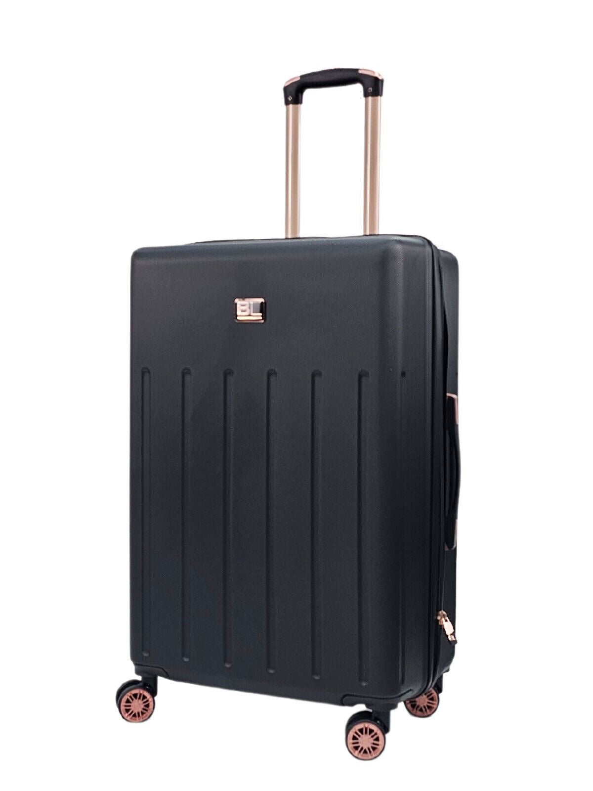 Lightweight Black Hard Shell ABS Suitcase Set Luggage Travel Cabin Case Bags