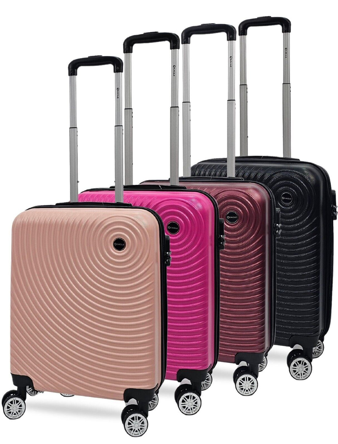 Hard Shell Cabin 8 Wheel Luggage Case Travel Bag - Upperclass Fashions 