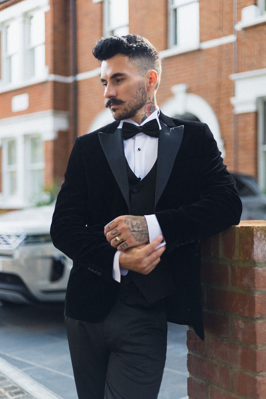 Mens Black Velvet Dinner Tuxedo Suit Jacket Blazer