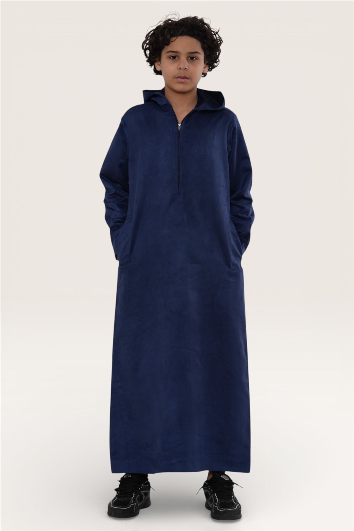 Kids Boys Hooded Eid Moroccan Jubba Robe Ramadan Eid Thobe - K-HM12