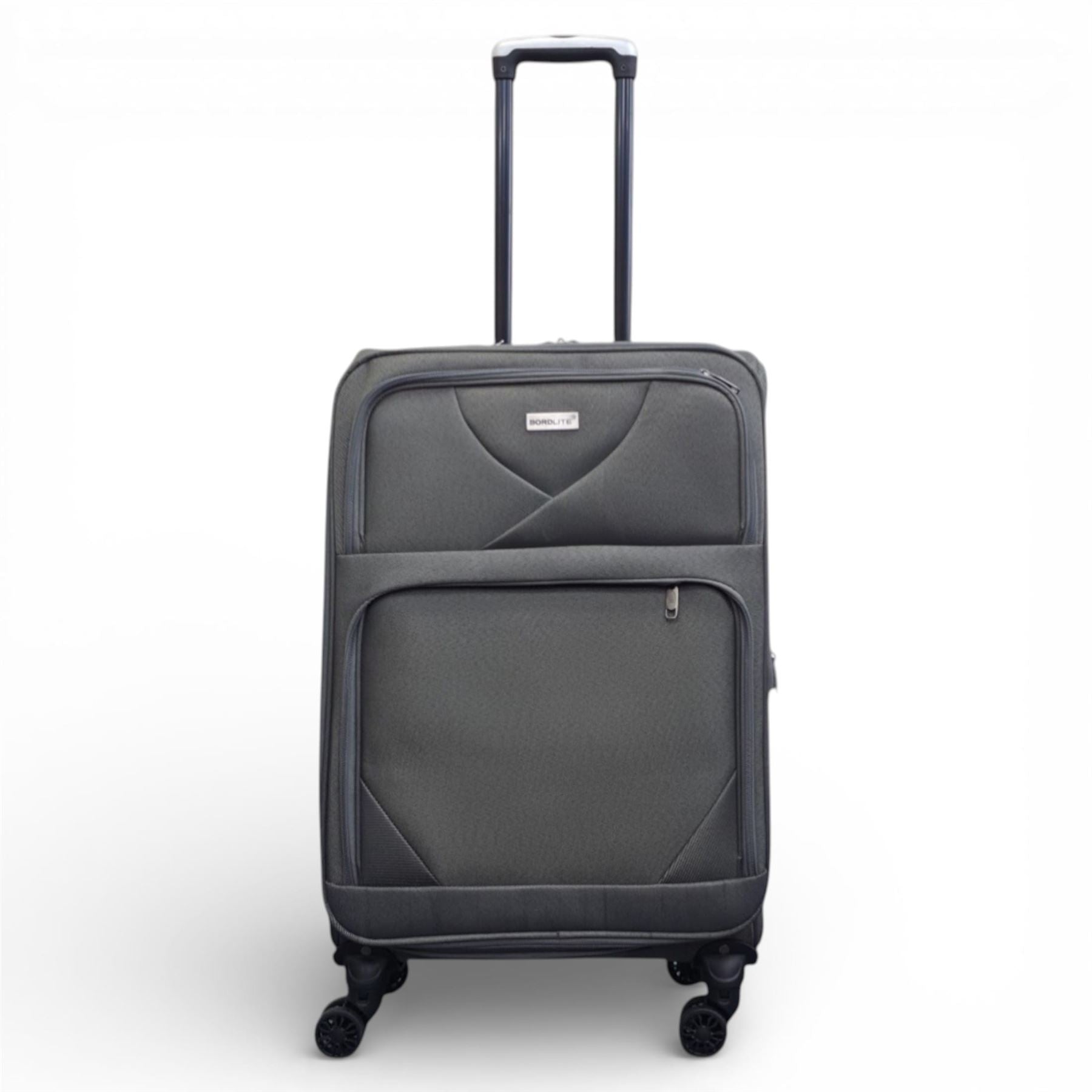 Nagoya Medium Soft Shell Suitcase in Grey