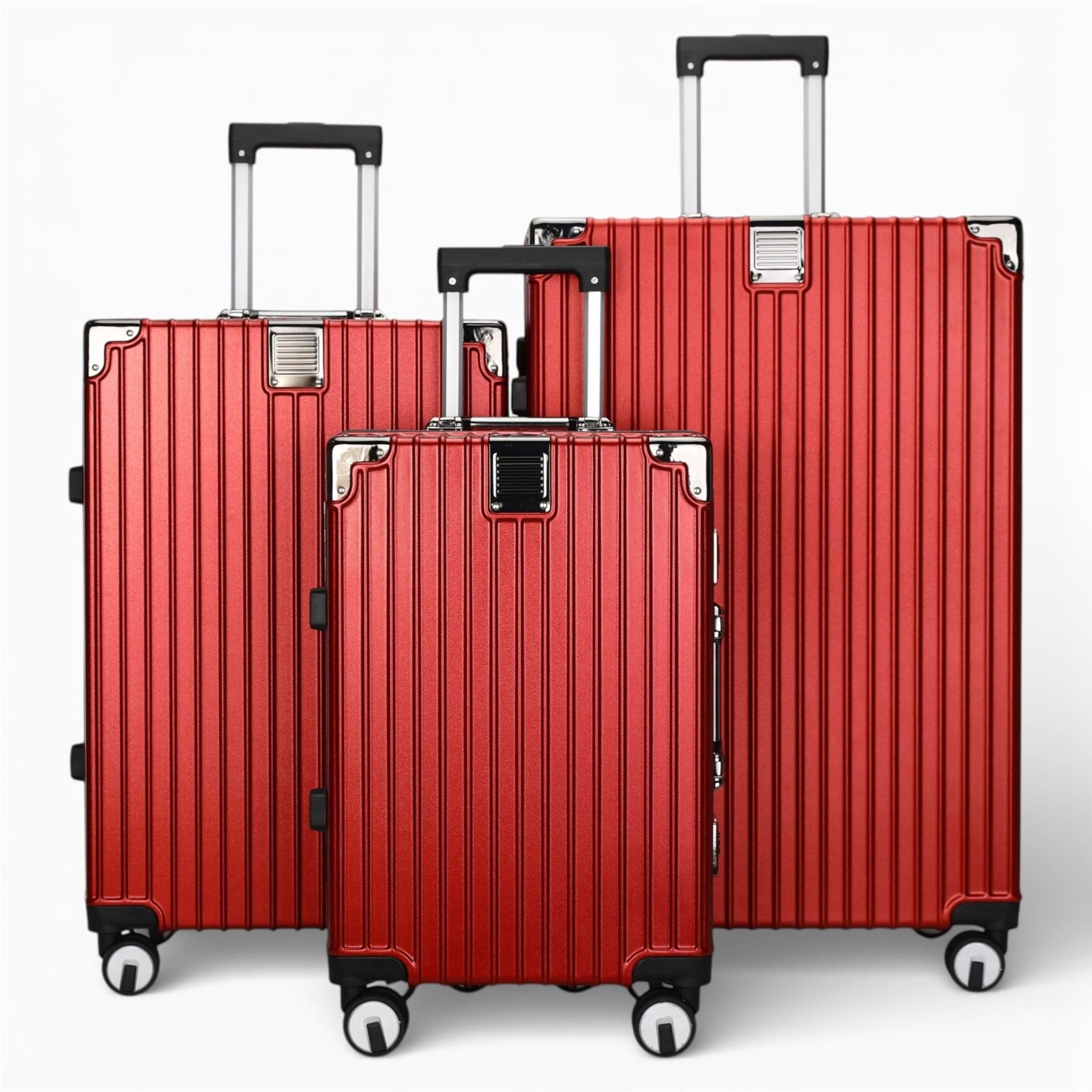 Airdrie Set of 3 Hard Shell Suitcase in Red