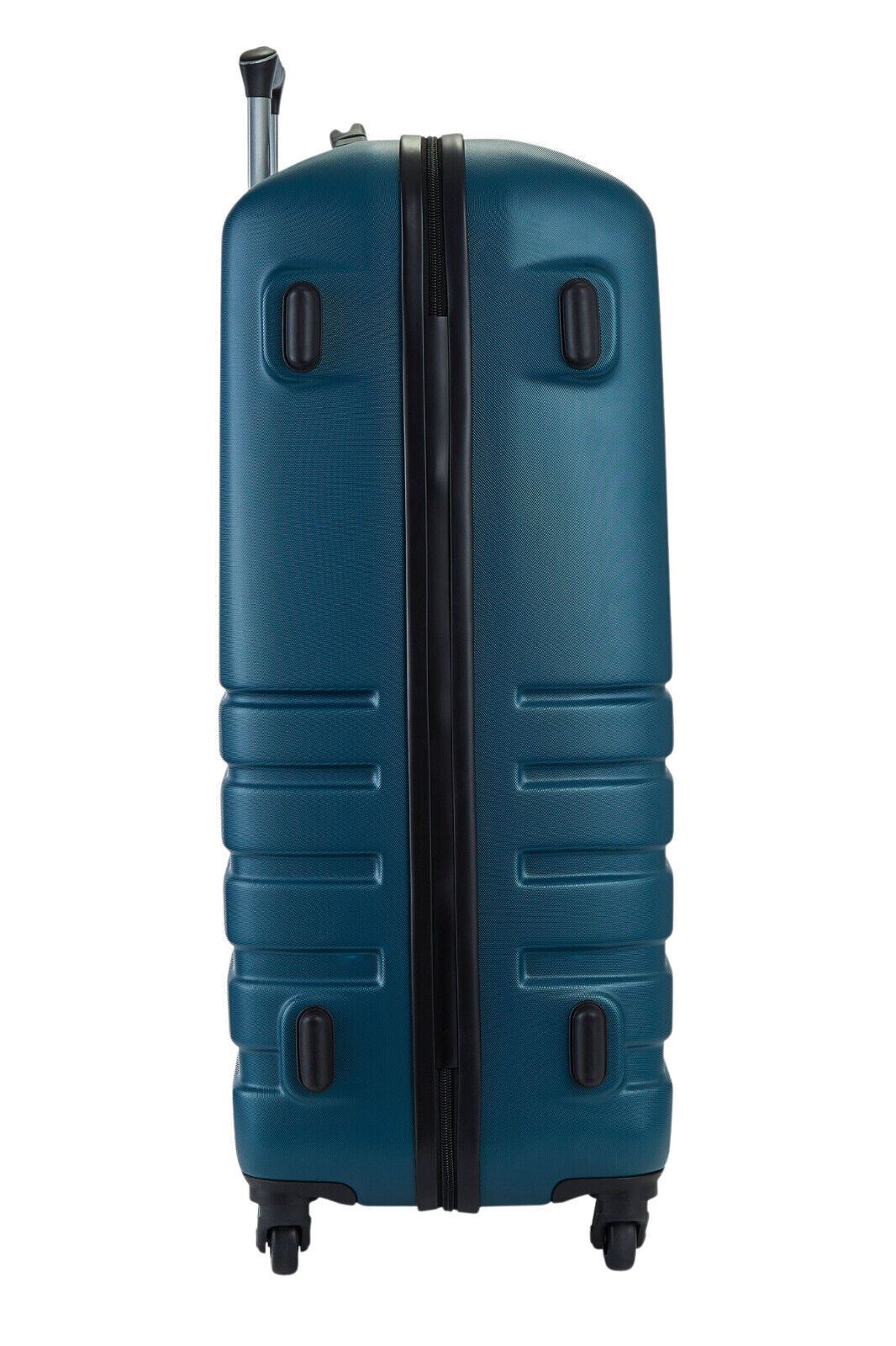 Hard Shell Teal Blue Suitcase Set 4 Wheel Cabin Luggage Trolley Travel Bag