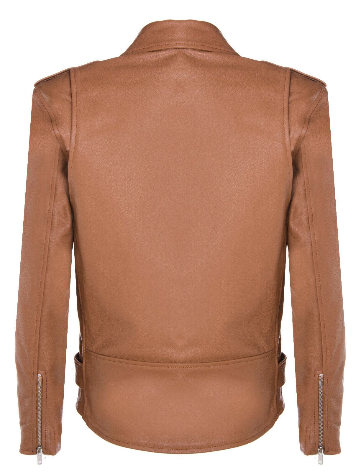 Mens Cow-Hide Brando Biker Jacket -Sandy