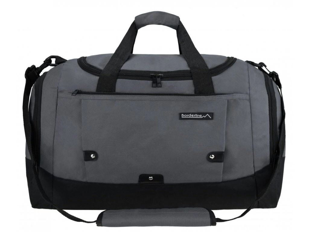 Large Duffel Weekend Holdall Carry-On Cabin Bag Gym Sports Travel Bag Grey