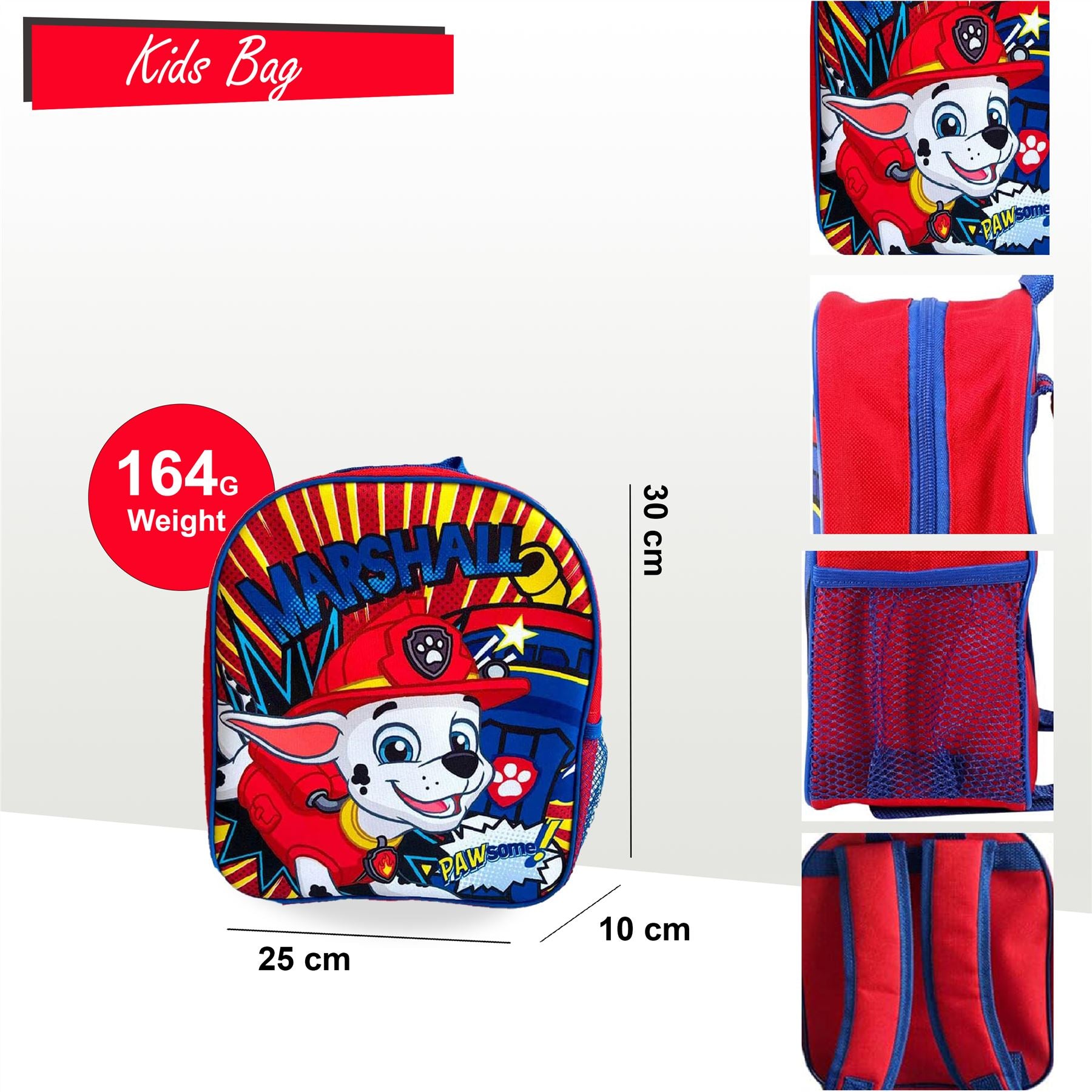 Paw Patrol Backpack Marshall Adjustable Shoulder Strap Schoolbag