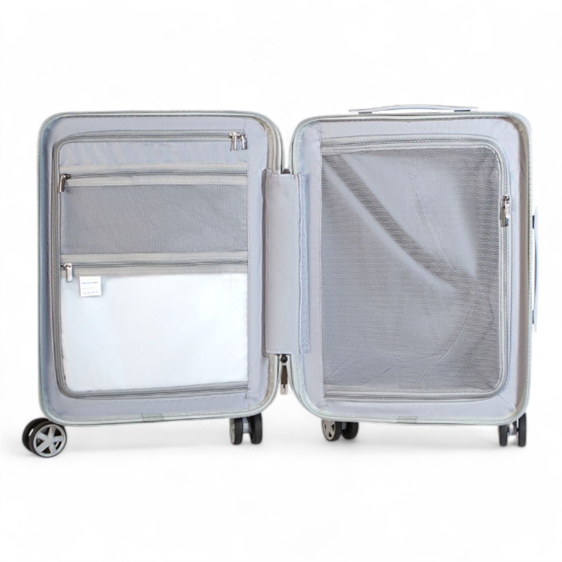 Hard Shell Silver Rimowa Inspired TSA Cabin Luggage Suitcase Durable Spinner Carry-On