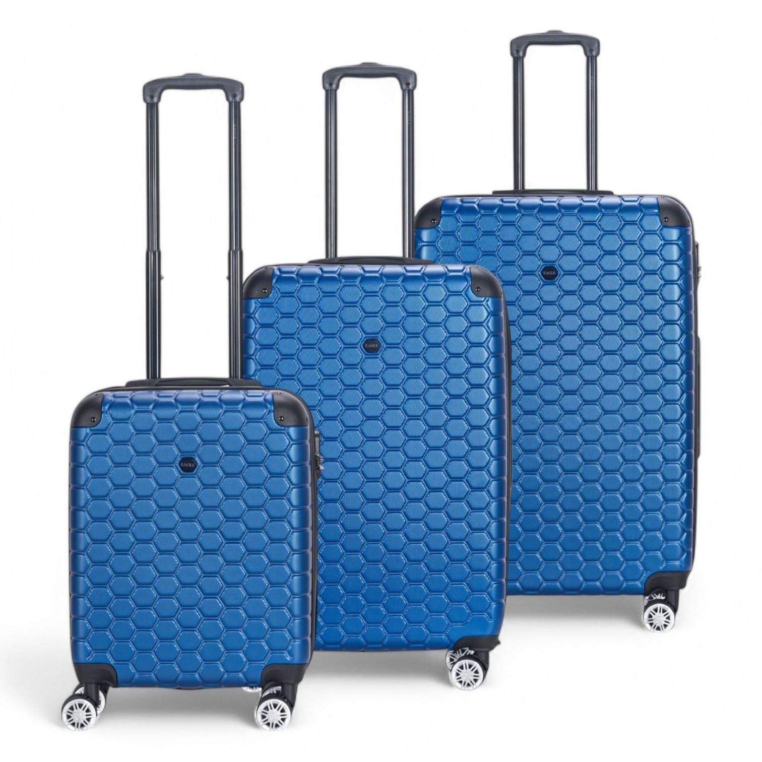 Noda Set of 3 Hard Shell Suitcase in Blue