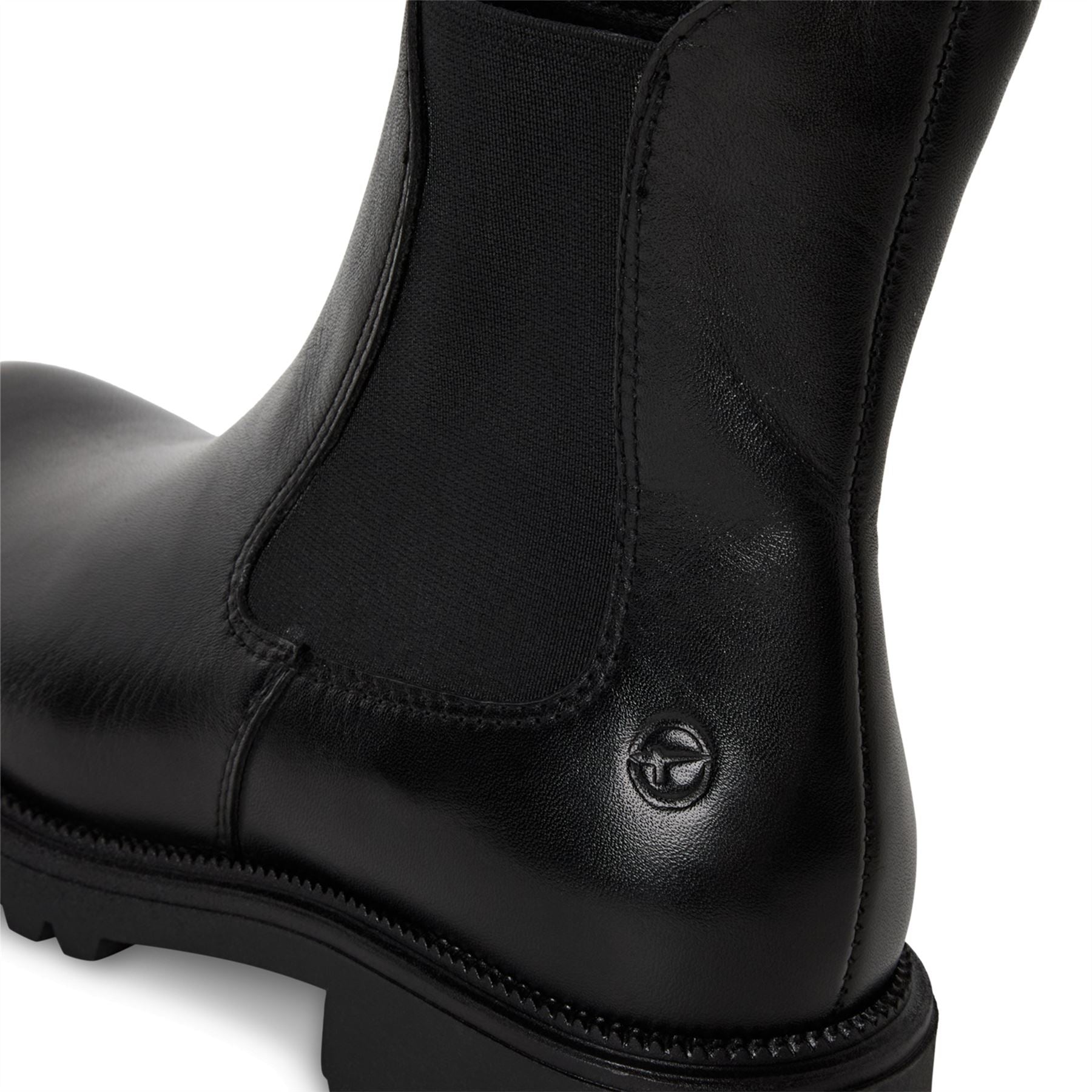 Tamaris Womens Black Leather Classic High Chelsea Ankle Boots