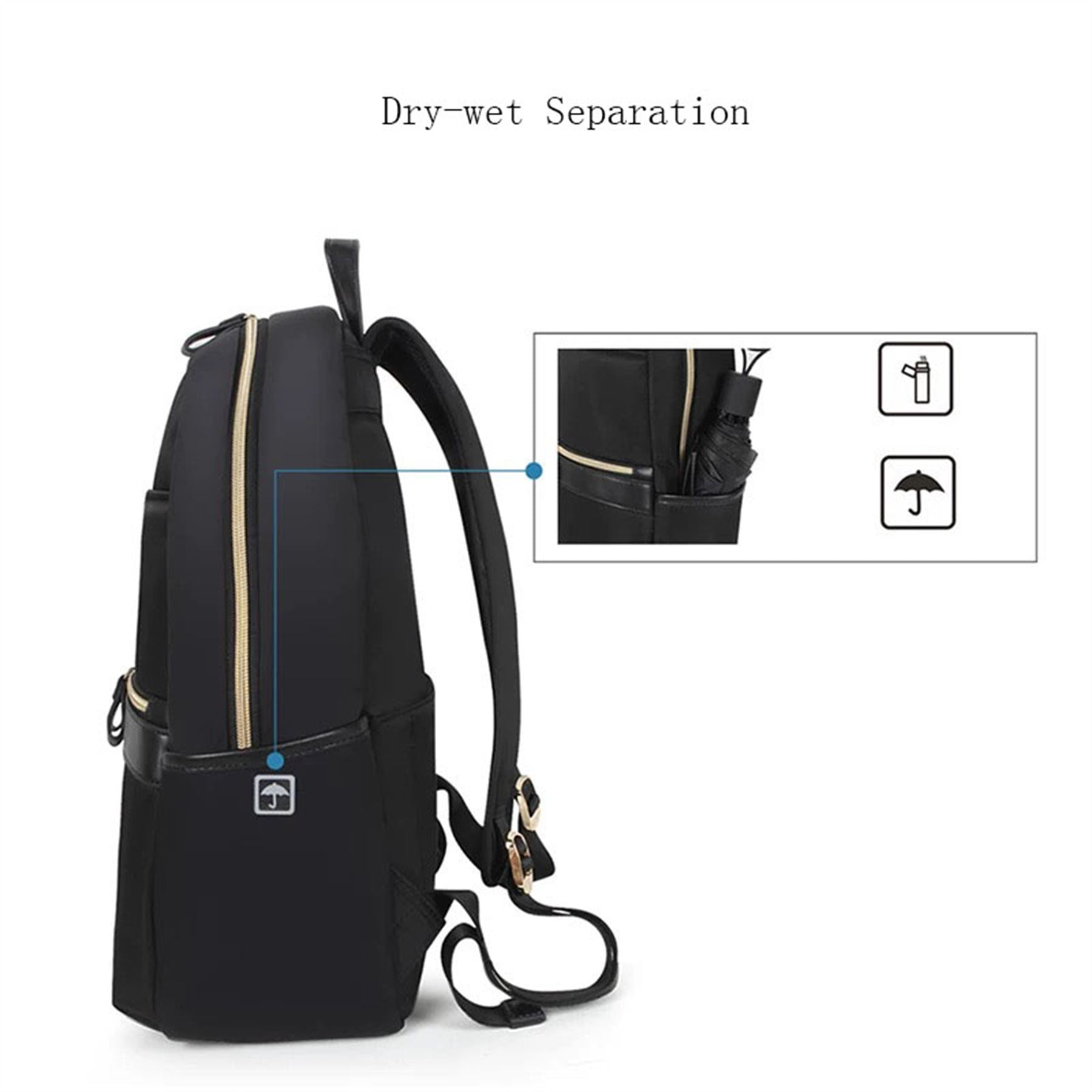 Backpack Rucksack 40 x 30 x 14 cm Black Underseat Travel Cabin Bag for Ryanair, Easy Jet