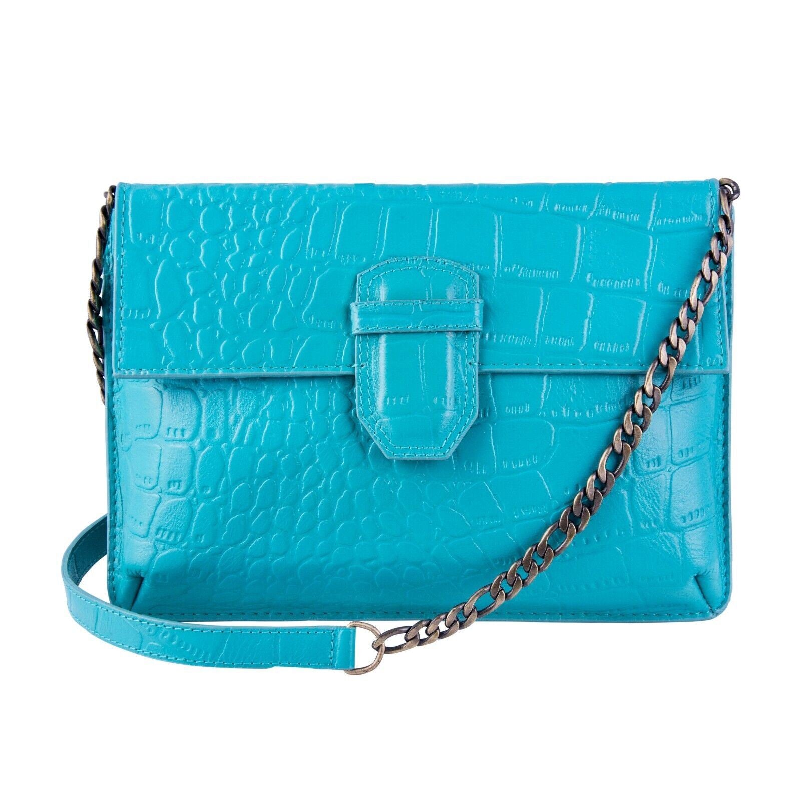 Womens Leather Clutch Cross Body Shoulder Printed Cowhide Bag