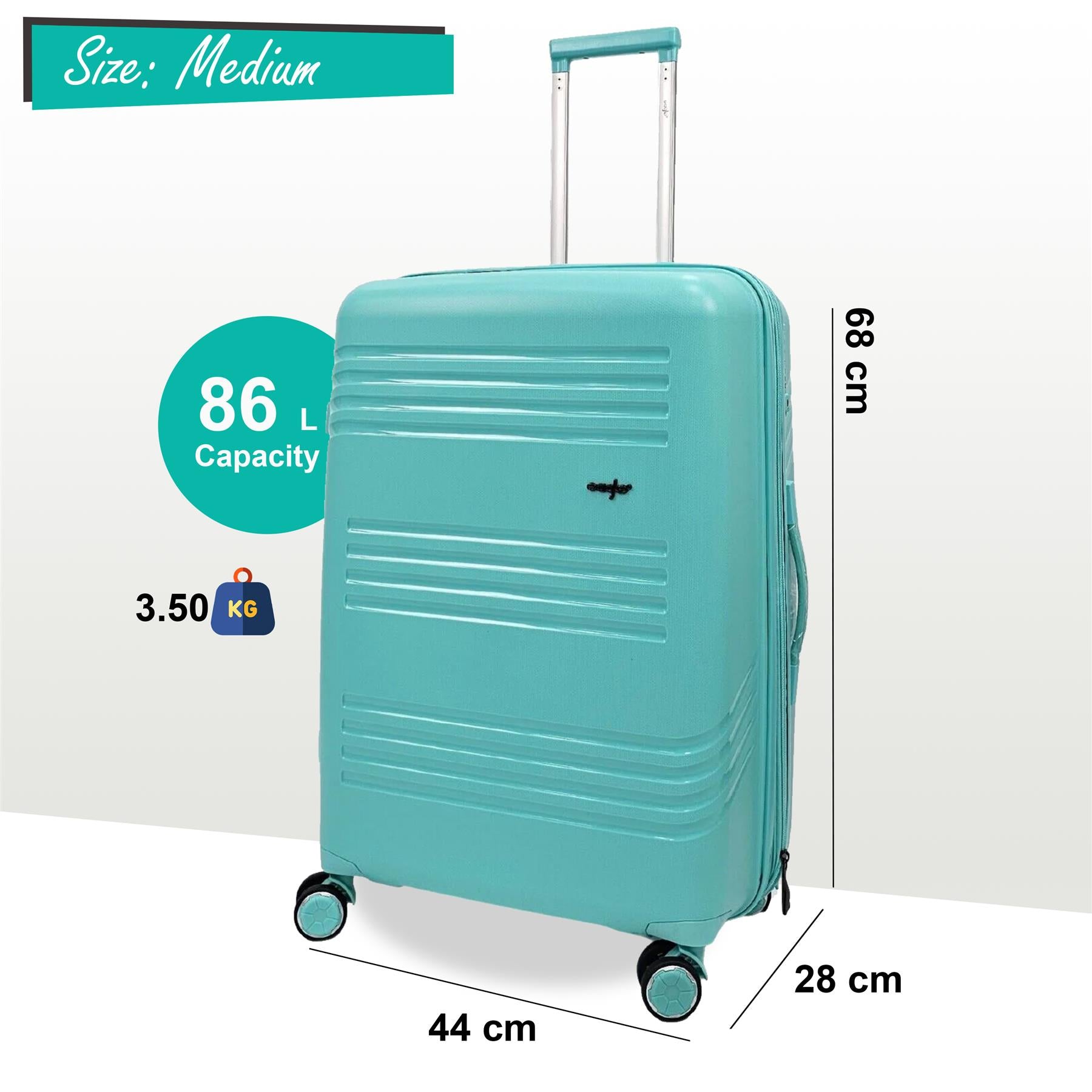 Hard Shell 4 Wheel TSA Suitcase Luggage Set